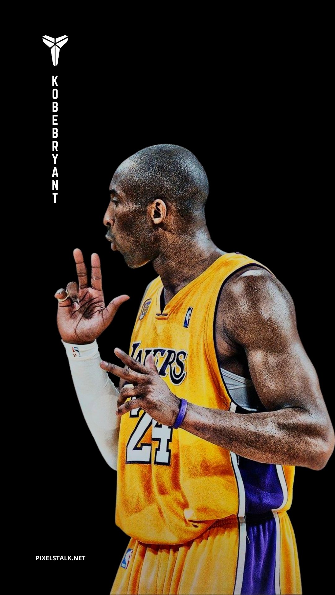 Download Kobe Bryant the sports legend smiling beside his favourite iPhone  Wallpaper  Wallpaperscom