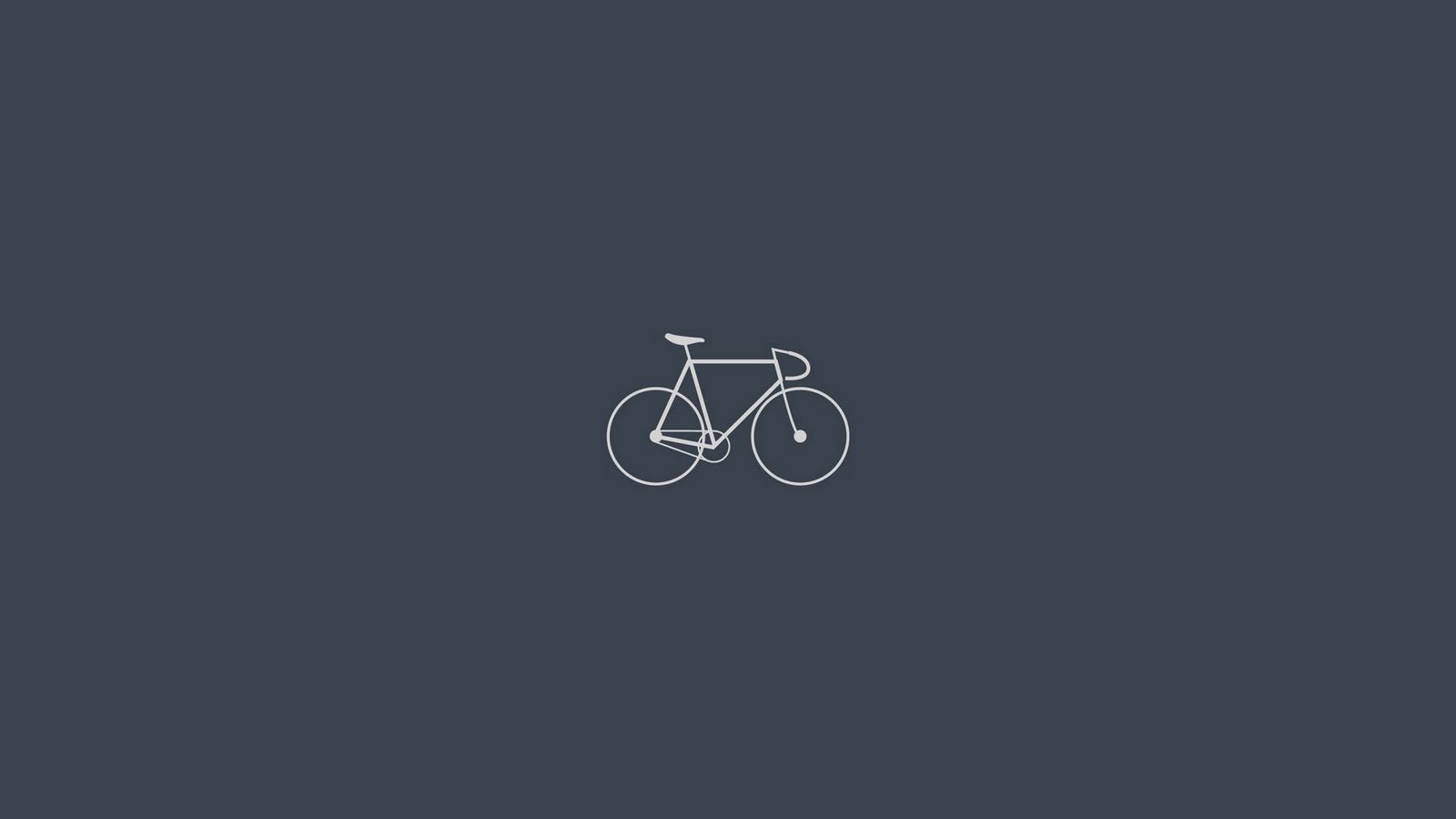 Download wallpaper 1600x900 bicycle, minimalism, gray widescreen 16:9 HD background