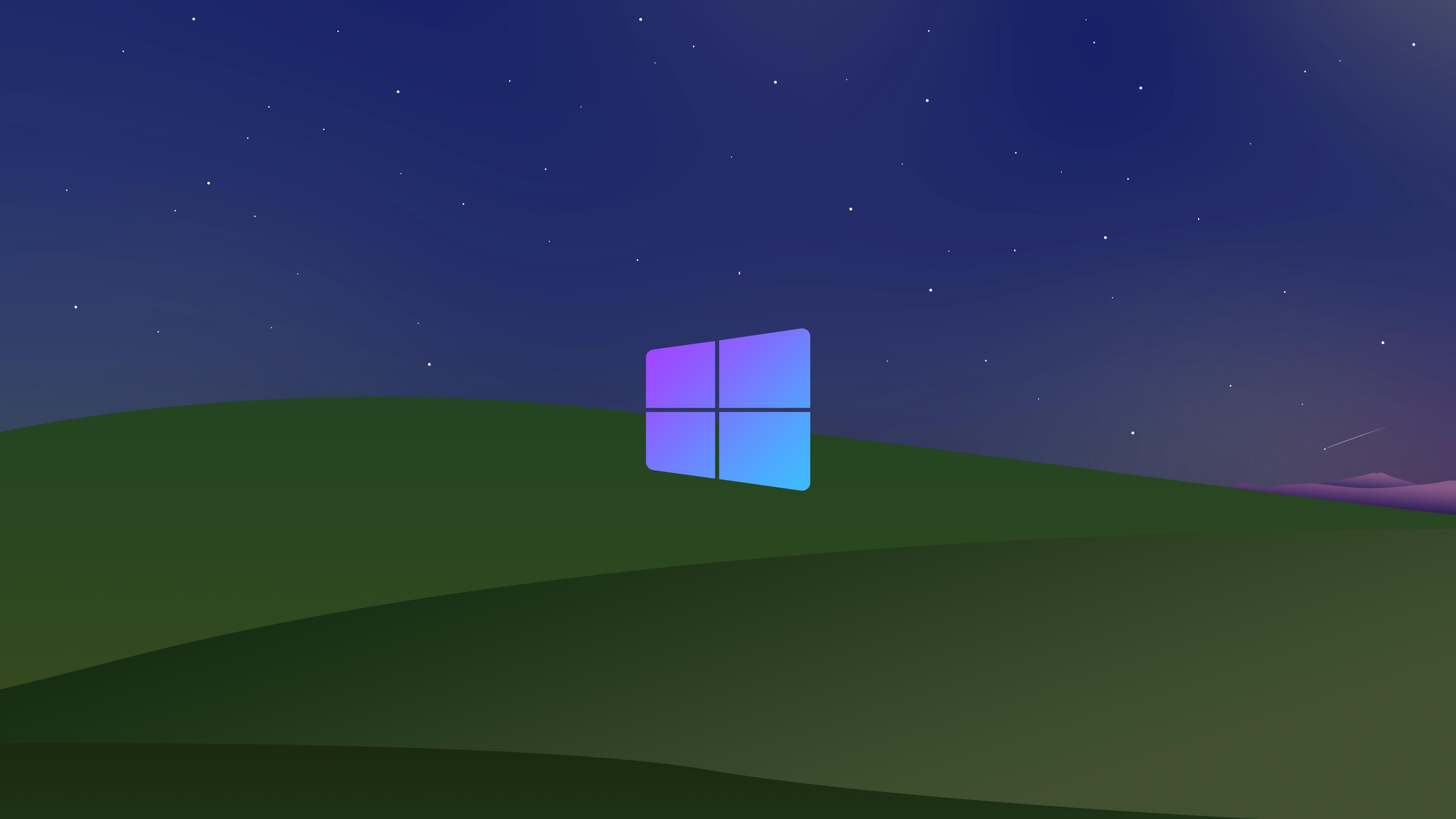Wallpaper Windows XP, night, Microsoft, 8K, OS