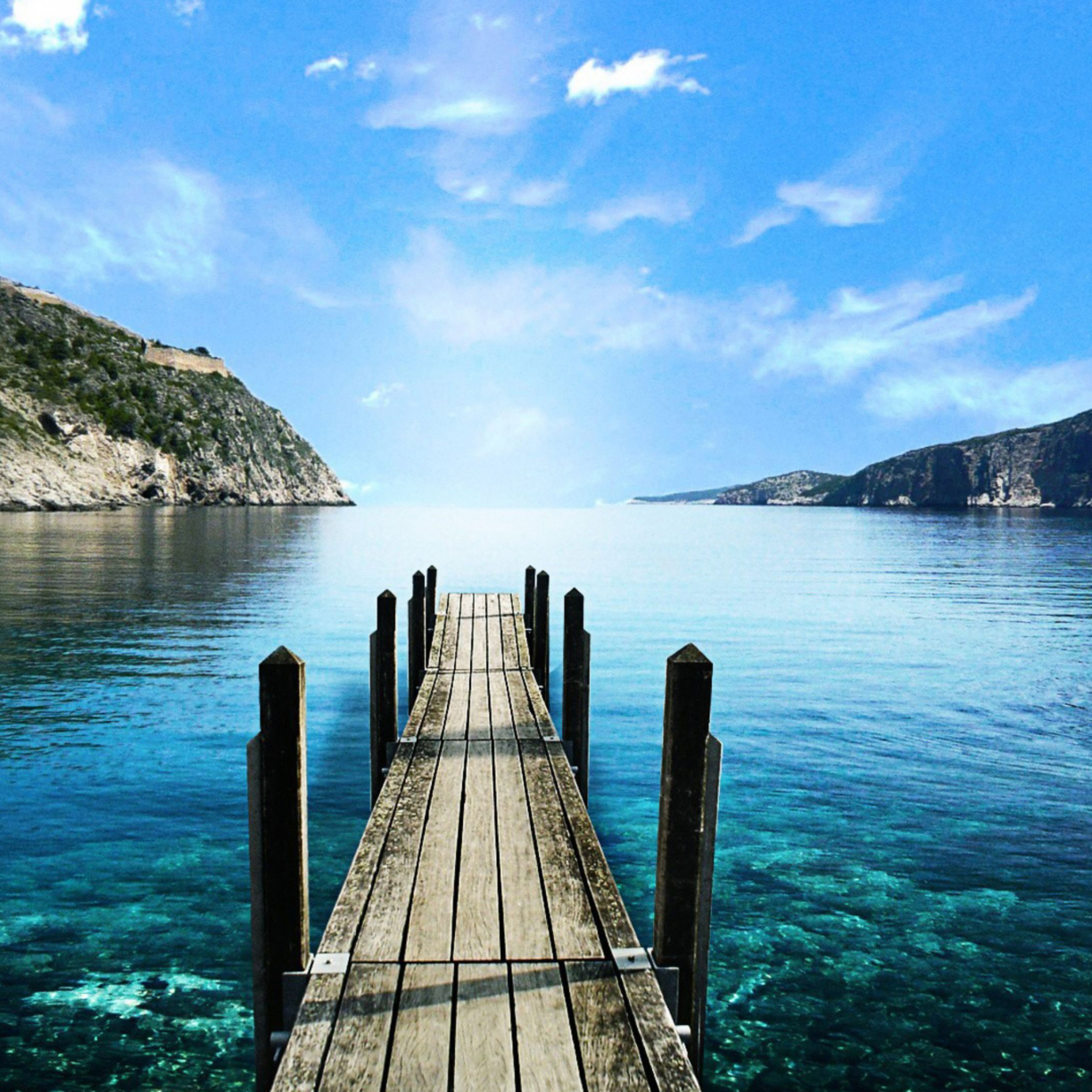 Pier, wooden bridge, lake, sunny day wallpaper, HD image, picture, background, 0ccc13