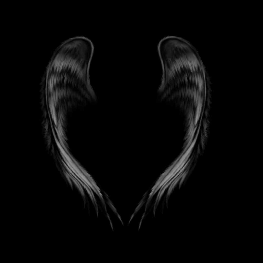 Premium Photo  Fallen angel with dark wings on his back