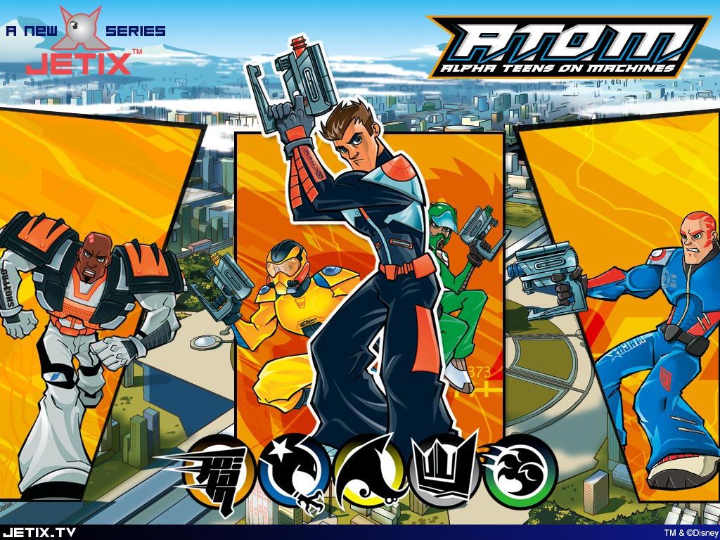 A.T.O.M. Alpha Teens On Machines. Childhood tv shows, Comics artwork, Tv characters