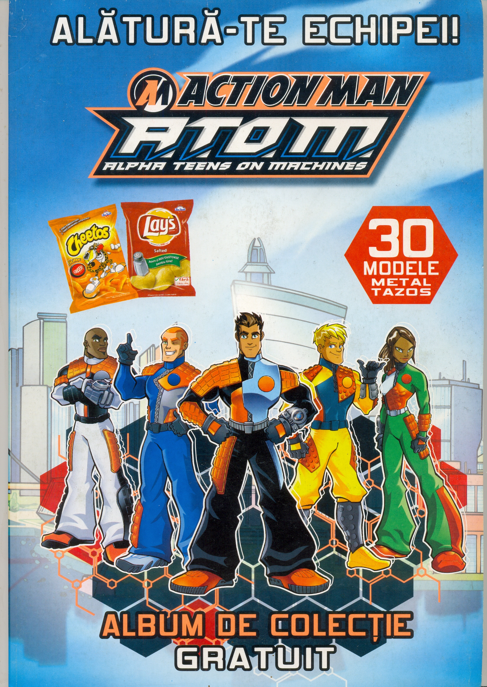 Metal Tazos ATOM. A.T.O.M. Alpha Teens On Machines
