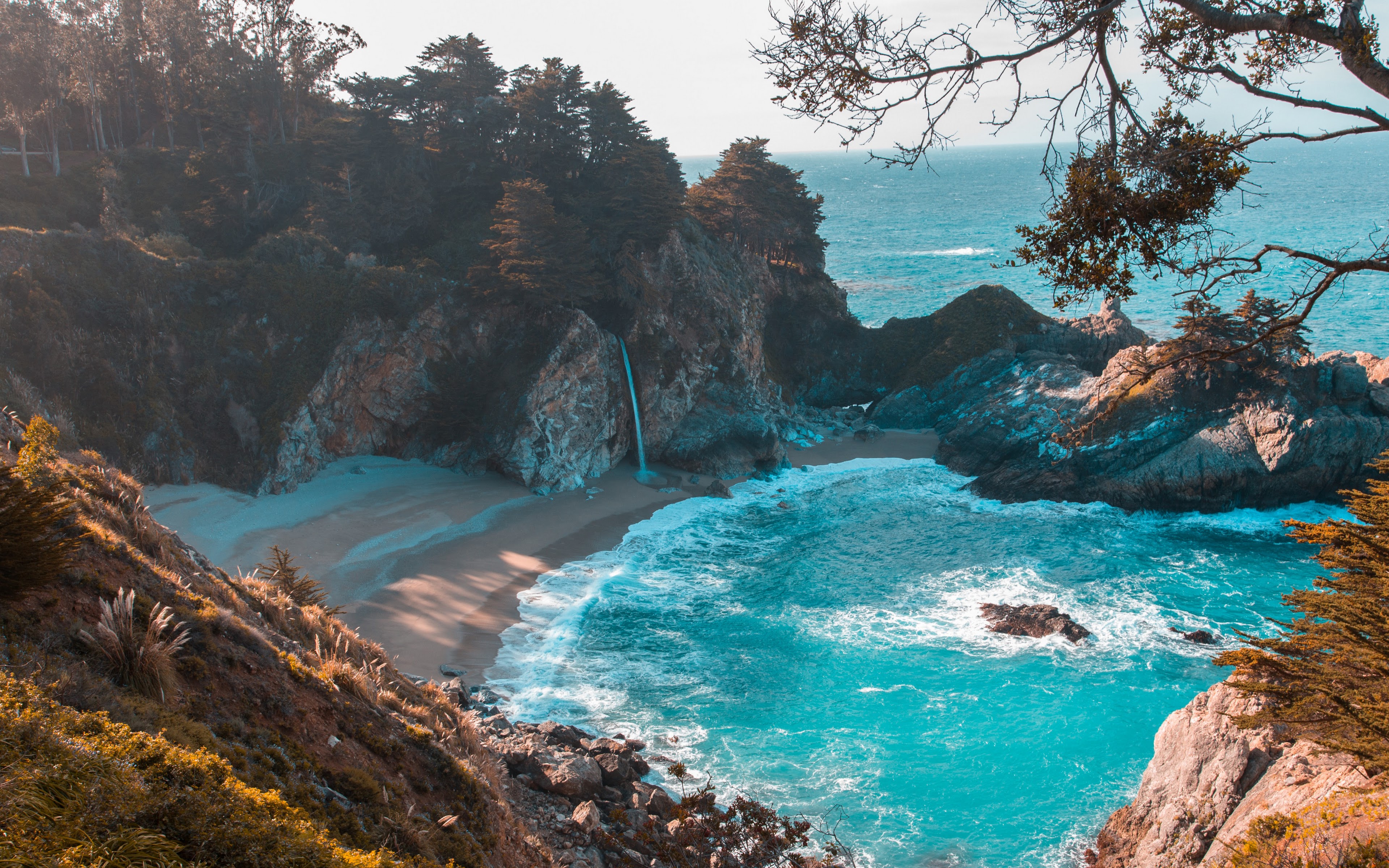 Beach Nature Sea Scenery 4K Wallpaper