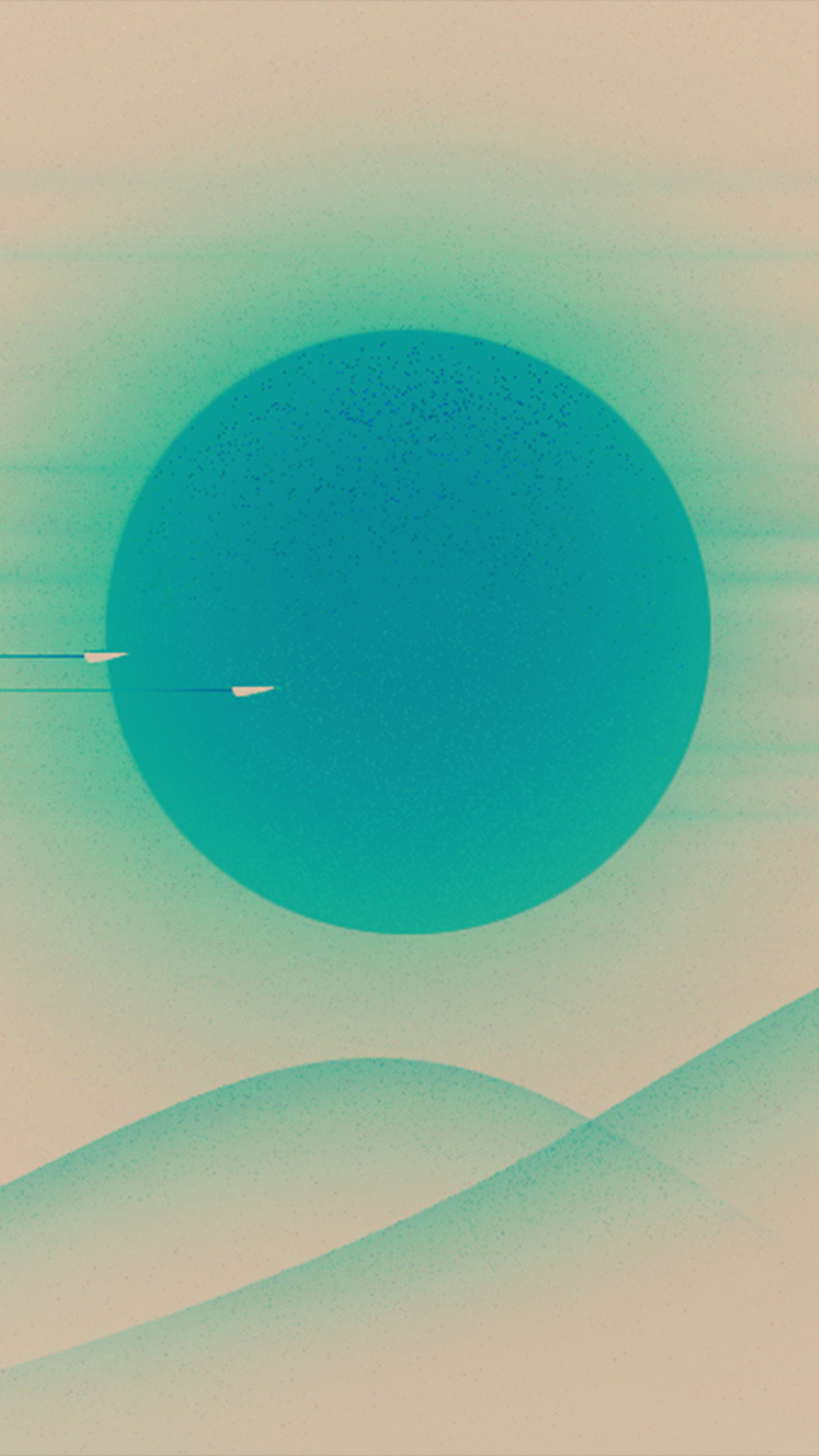 iPhone X wallpaper. sunset blue minimal illustration art
