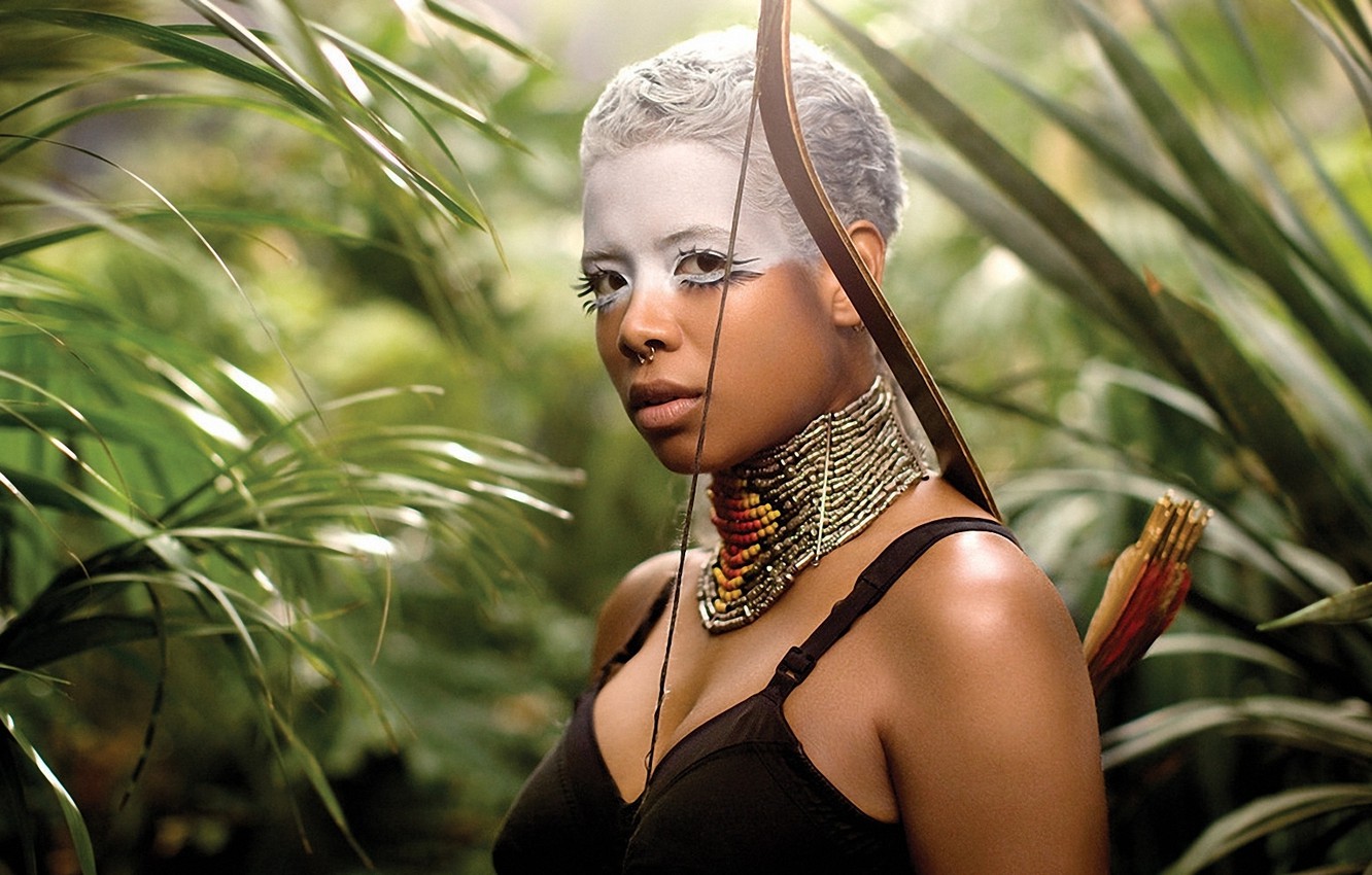 Wallpaper thickets, bow, jungle, beads, singer, decoration, arrows, coloring, clip, savage, kelis image for desktop, section девушки