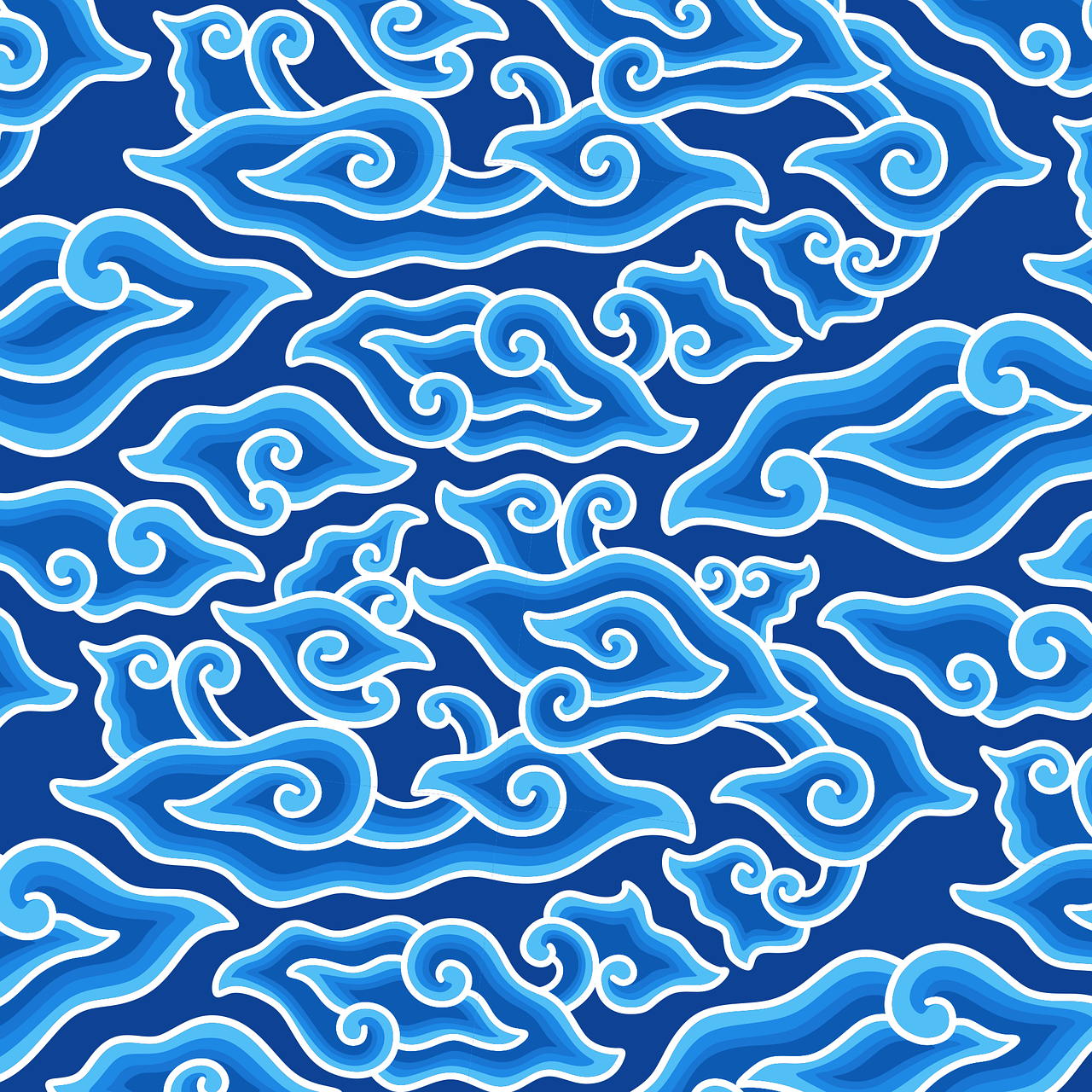 Megamendung Batik Pattern vector graphic
