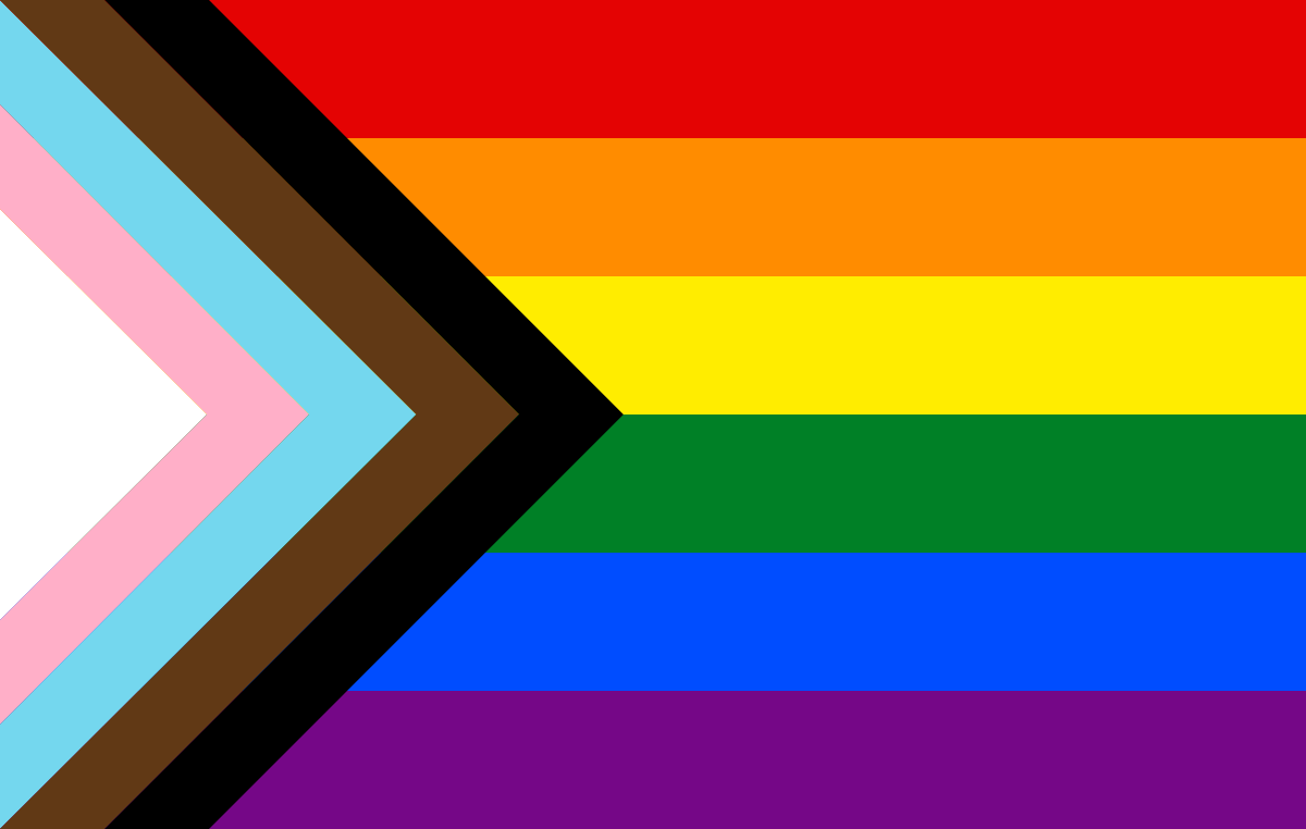 LGBTQ+ rainbow flag Quasar Progress variant.svg