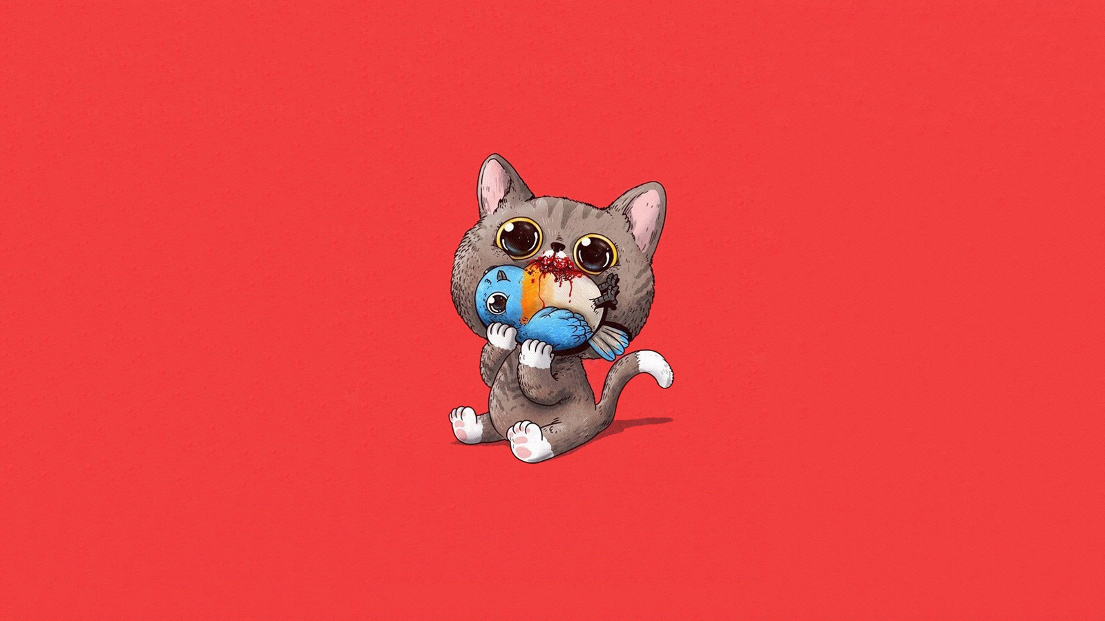 Cartoon Kitten Desktop Wallpaper
