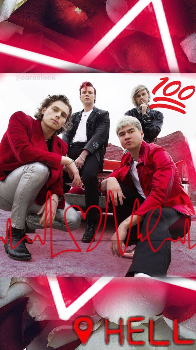 Seconds Of Summer red aesthetic wallpaper