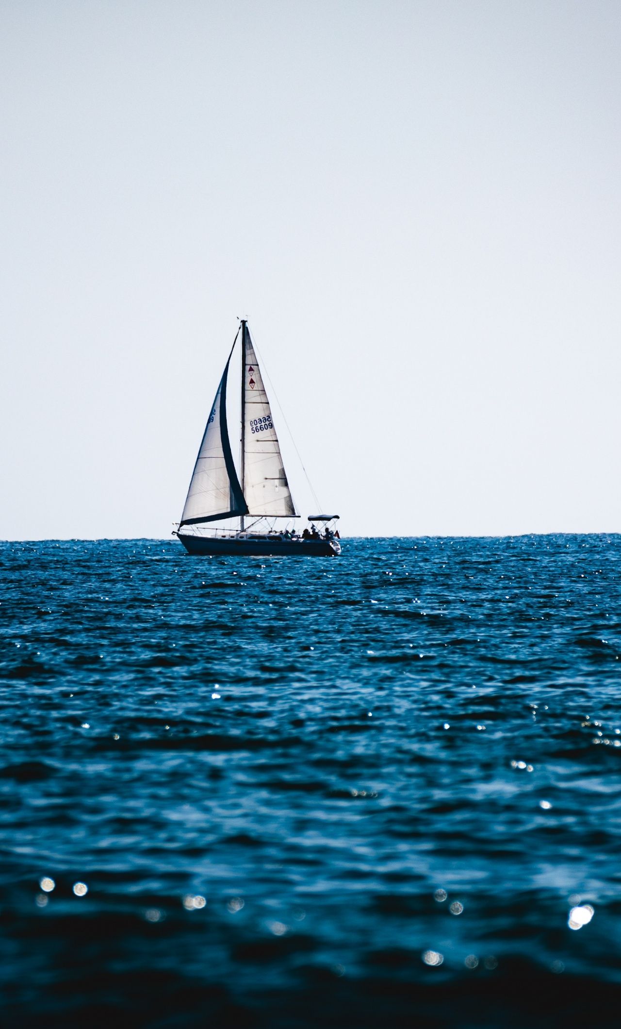 Week End Out, Sailboat, Blue Sea, Summer Wallpaper. Summer Wallpaper, Blue Sea, Photo Background Image