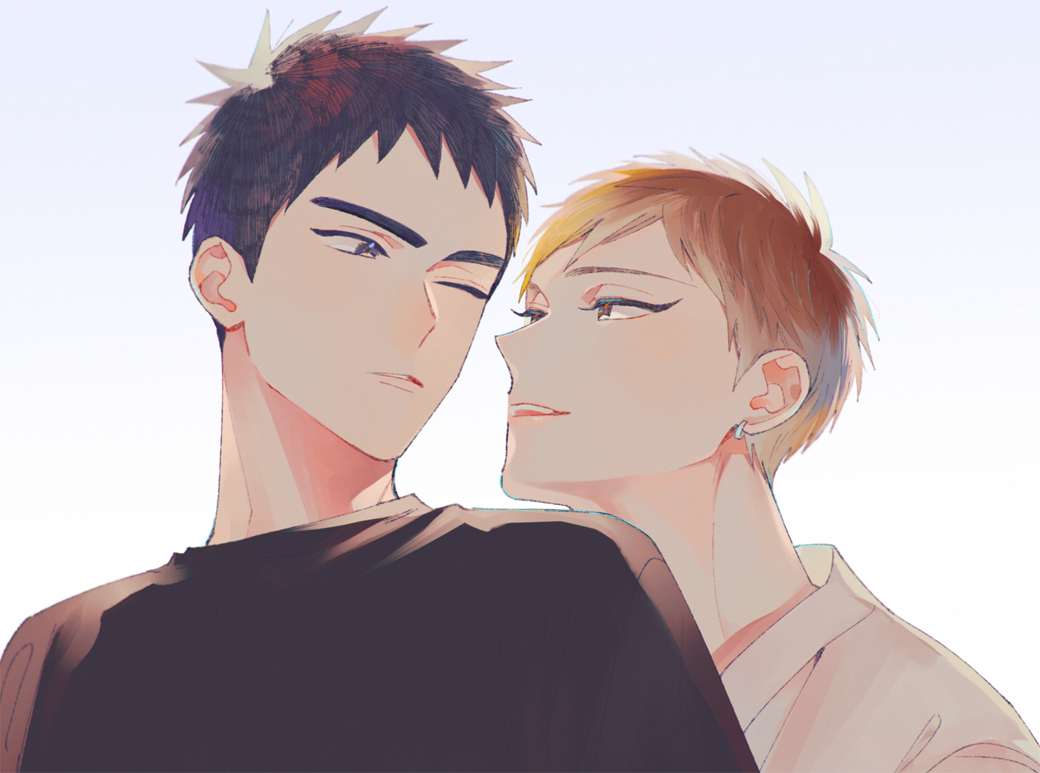 kise ryouta and kasamatsu yukio (kuroko no basuke) drawn
