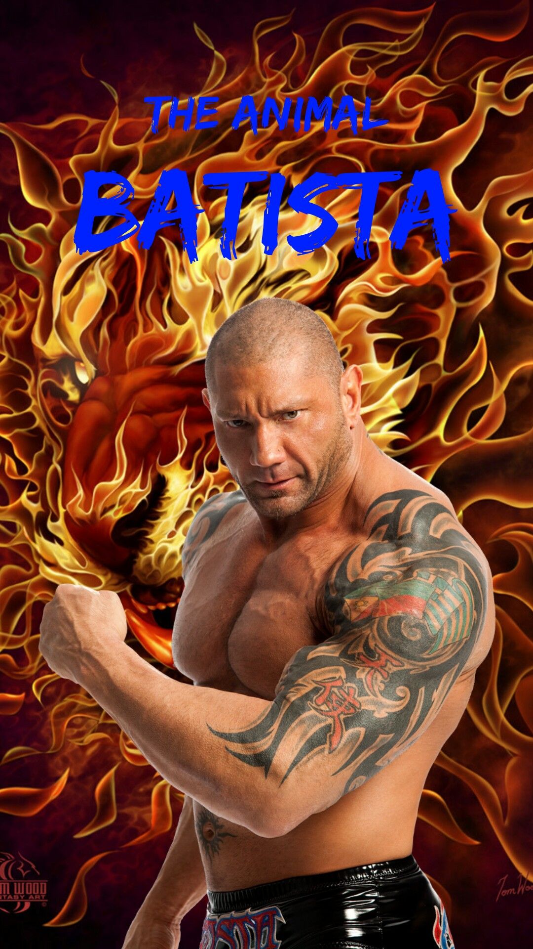 The animal Batista Wallpaper. Batista wwe, Wwe superstar roman reigns, Wrestling divas