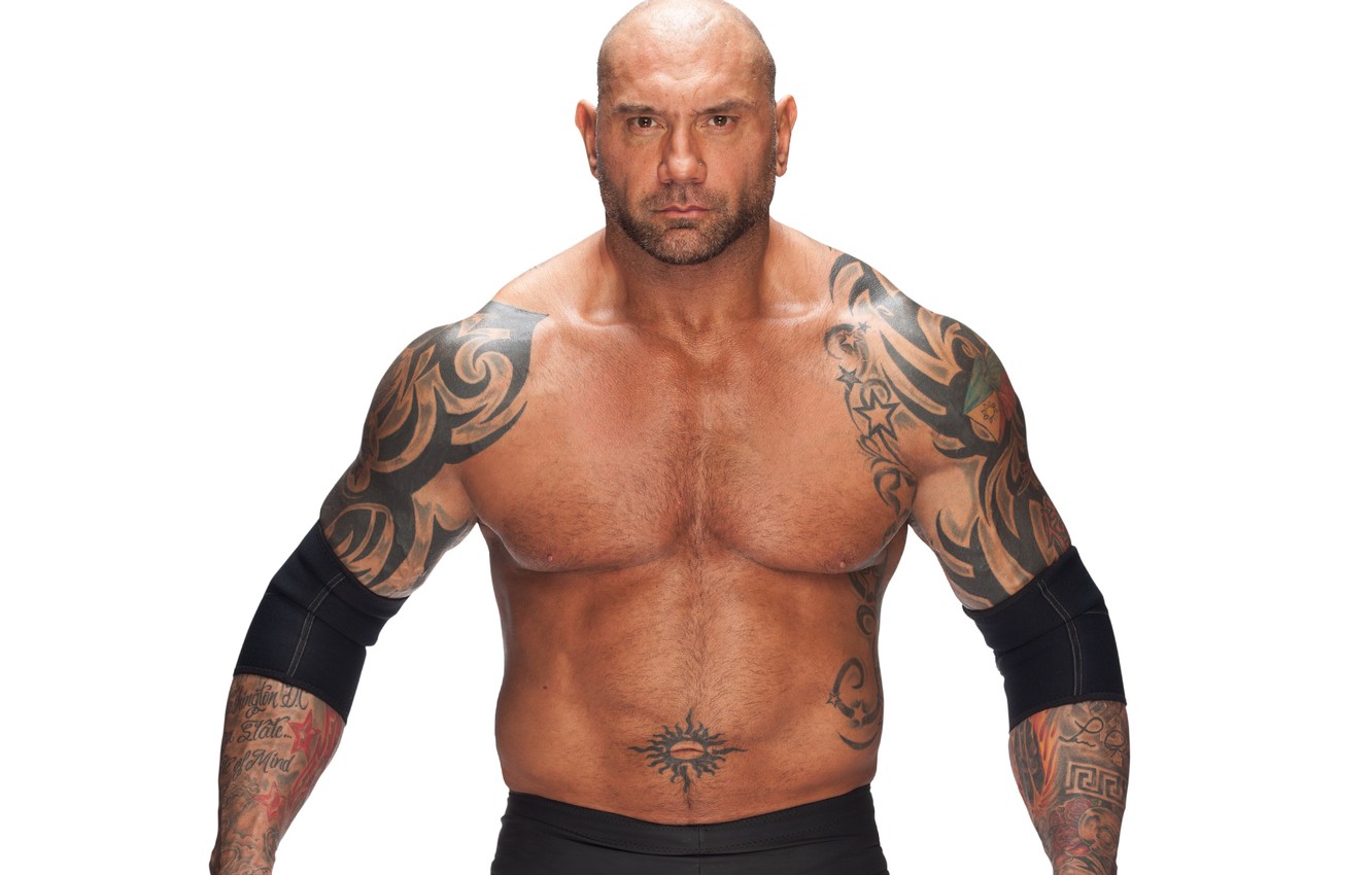 Wallpaper pose, actor, tattoo, athlete, wrestler, tattoo, bodybuilder, Dave Bautista, Dave Batista image for desktop, section мужчины