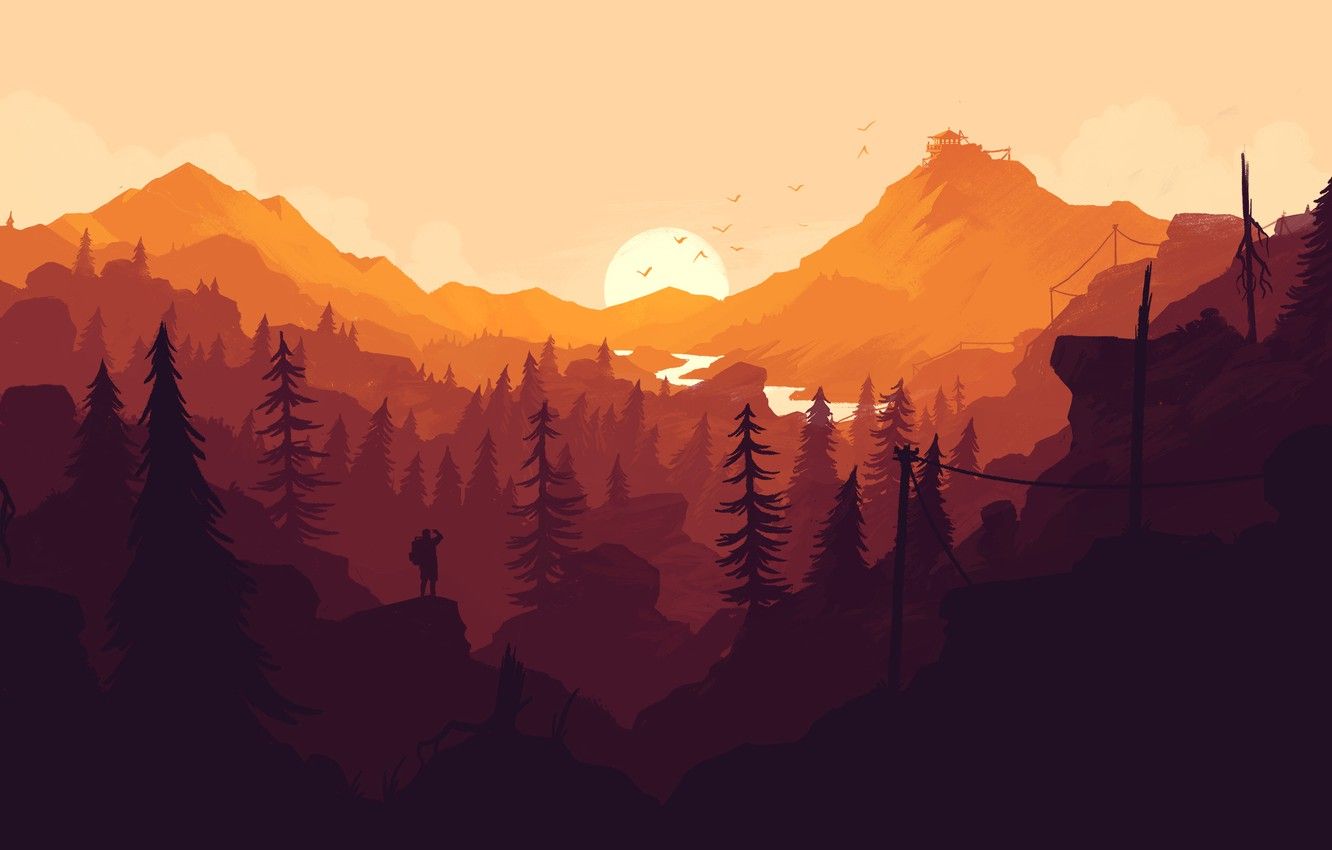 Minimalist Forest Wallpaper