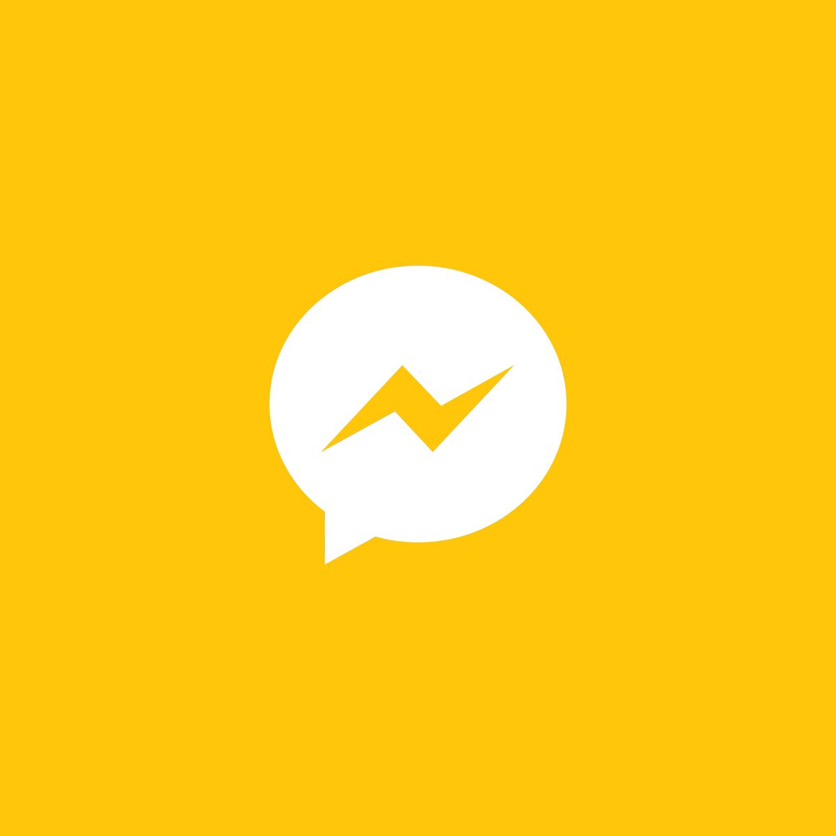 Facebook Messenger Icon. Logo yellow, App icon design, App icon