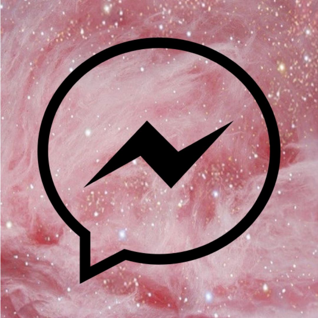 Pink Facebook messenger app icon. Pretty wallpaper iphone, iPhone wallpaper tumblr aesthetic, Pink wallpaper iphone