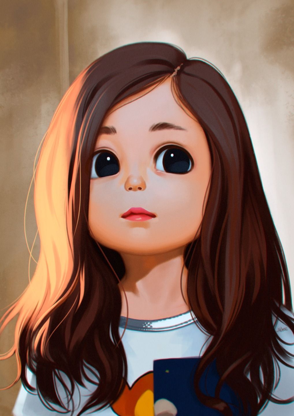 little girl cartoon