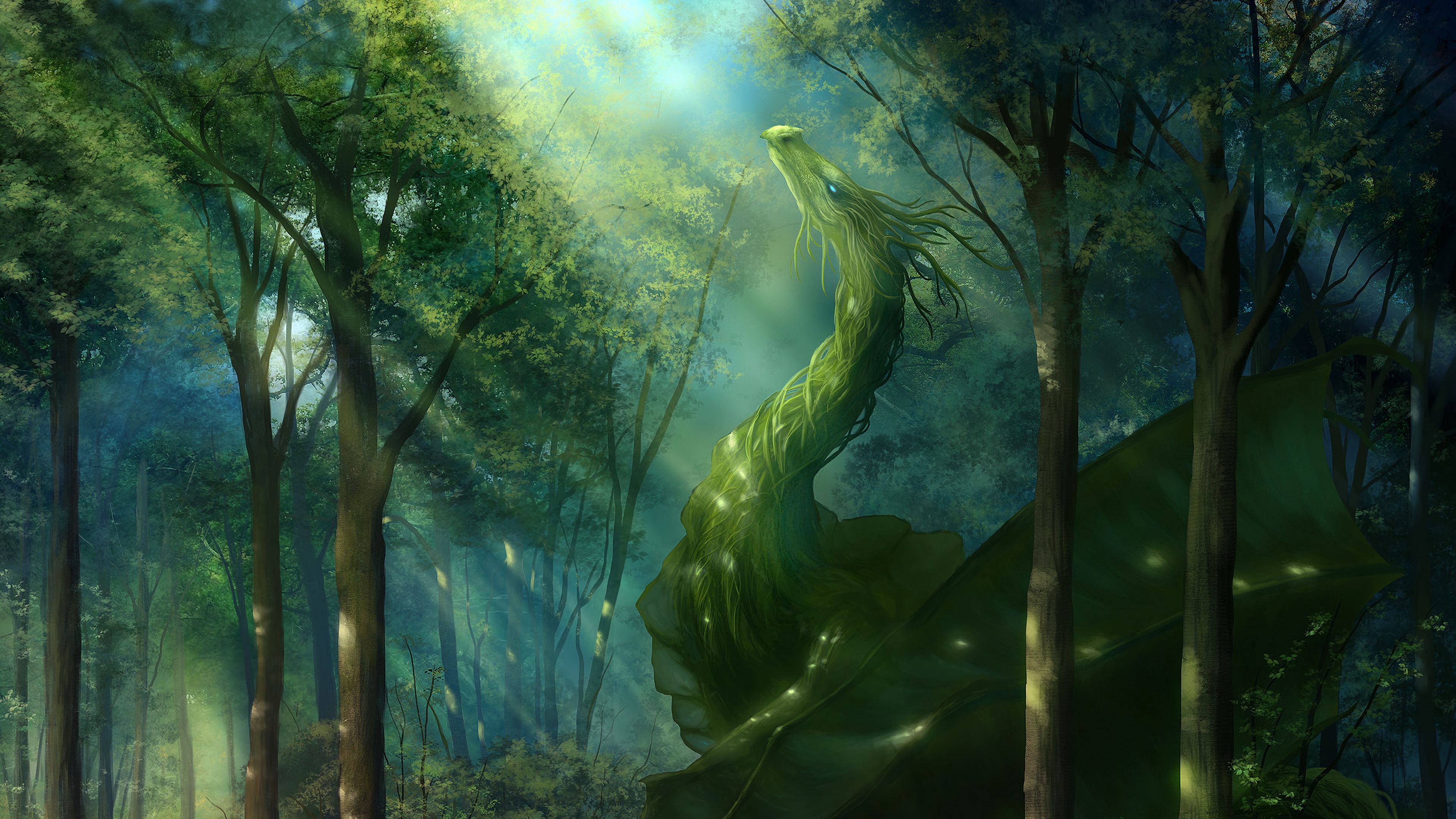 Anime fantasy forest 2K wallpaper download