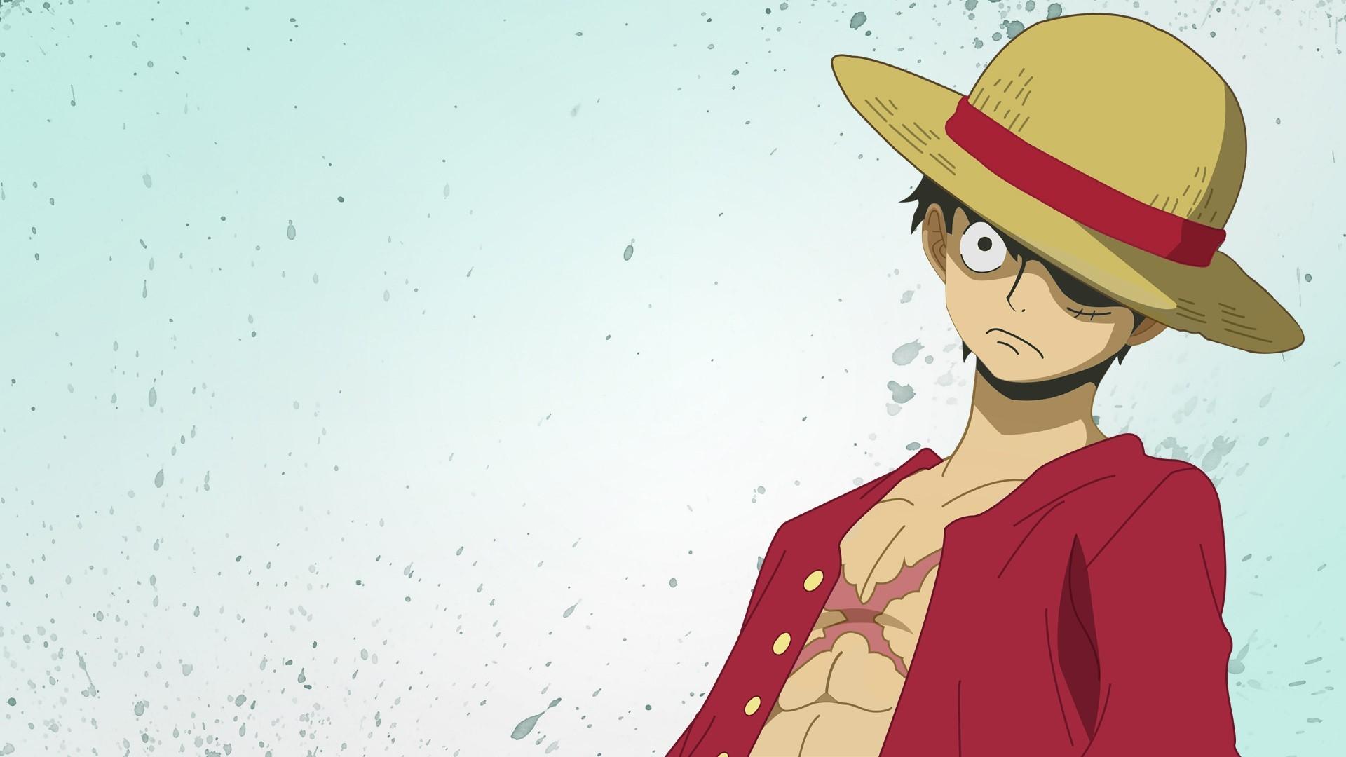 One Piece Monkey D. Luffy Straw Hat Black Desktop Wallpaper 4k