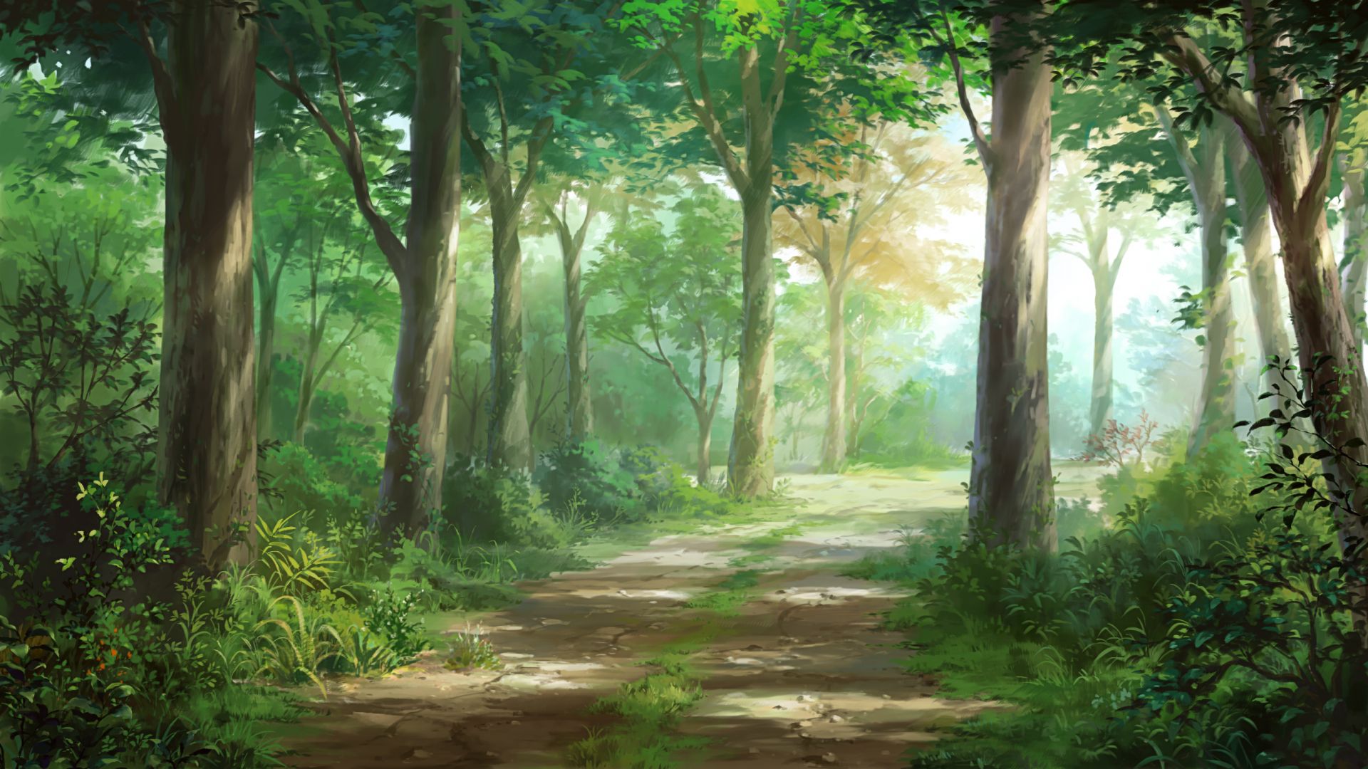 Anime Forest HD Wallpaper