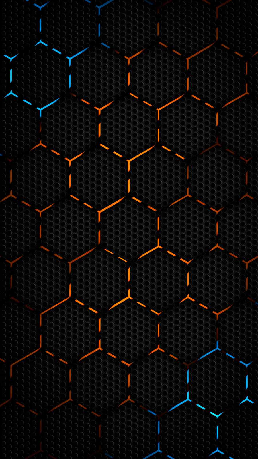 Polygon Orange Abstract Wallpaper, iPhone Wallpaper
