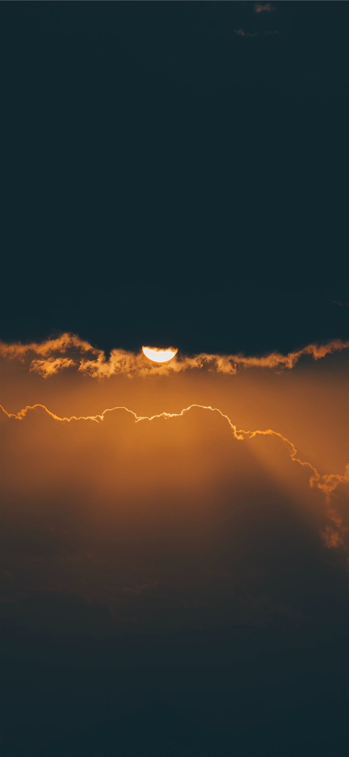 orange and black clouds during sunset iPhone X Wallpaper Free Download