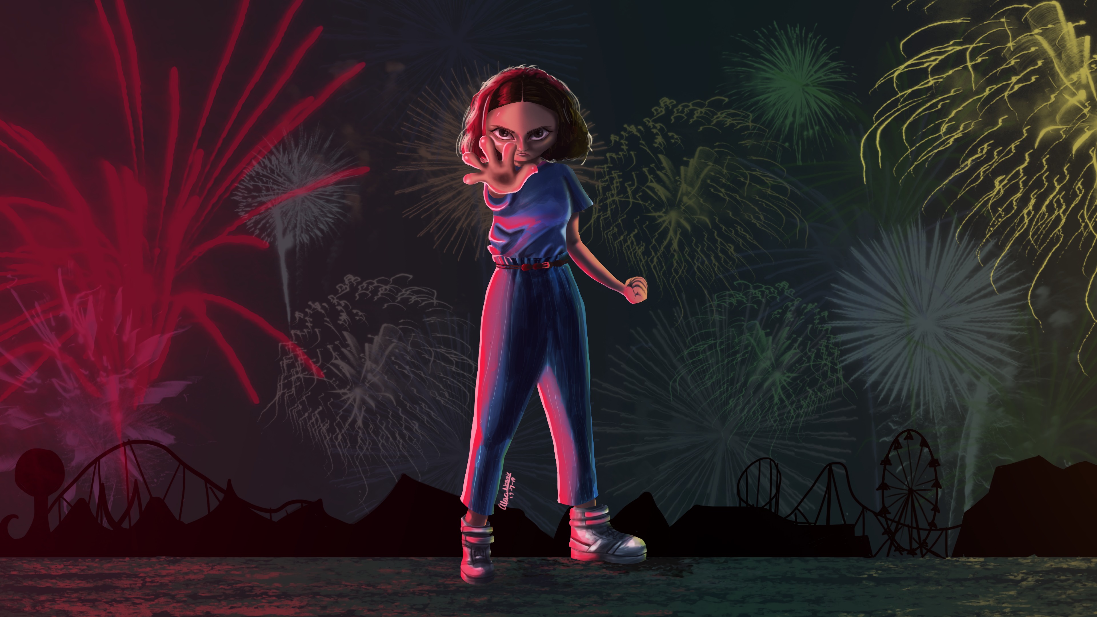 Stranger Things Eleven 4k Artworks, HD Tv Shows, 4k Wallpaper, Image, Background, Photo and Picture