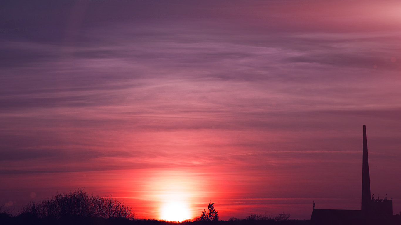 Sky Sunset Night Summer Cloud Nature Red Flare Wallpaper