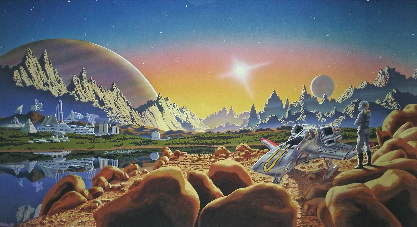 Super Dump Of Vintage Retro Science Fiction Art. Sci Fi Wallpaper, Science Fiction Art, Science Fiction Illustration