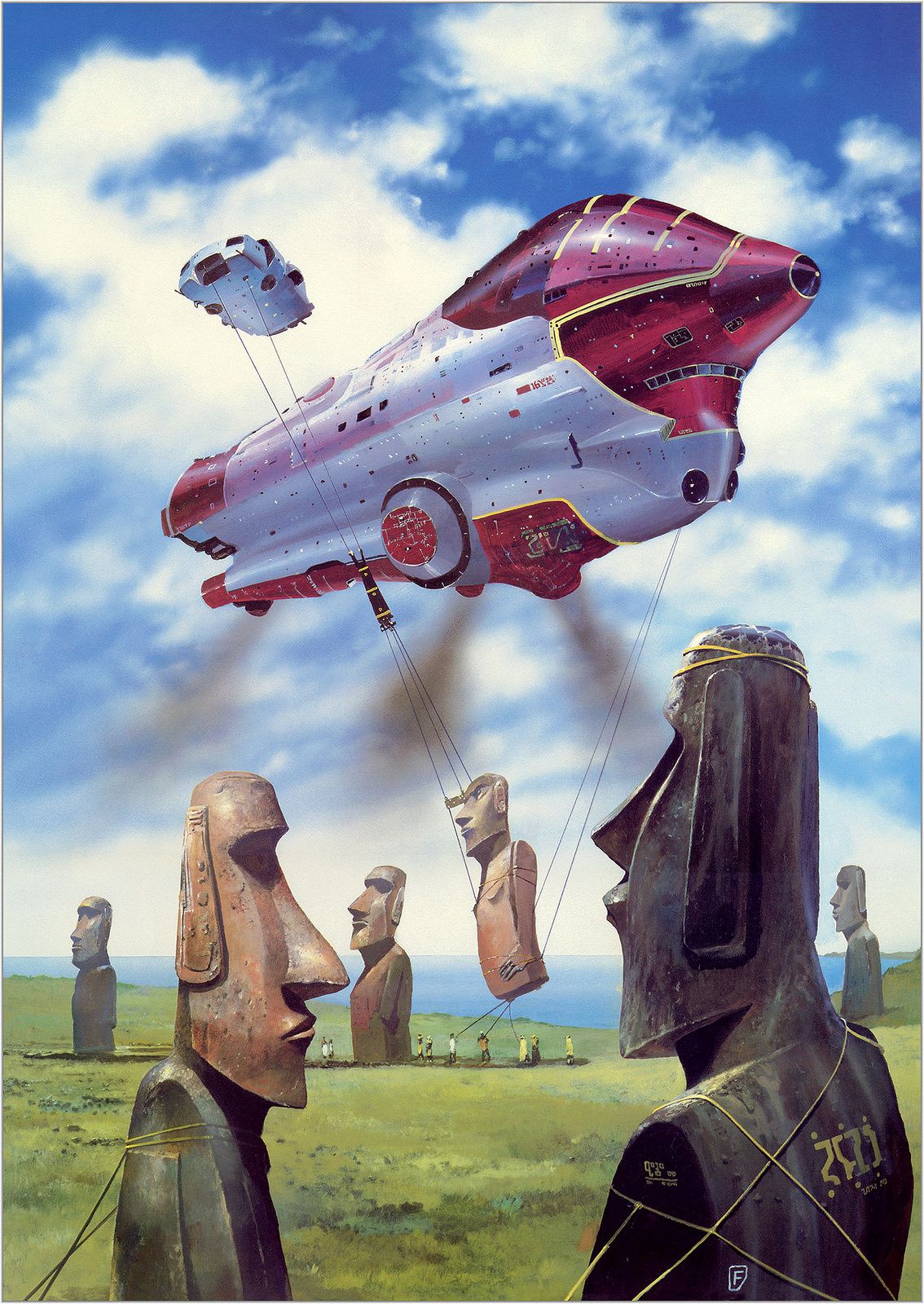 Easter Island. Sci fi concept art, Sci fi wallpaper, Sf art