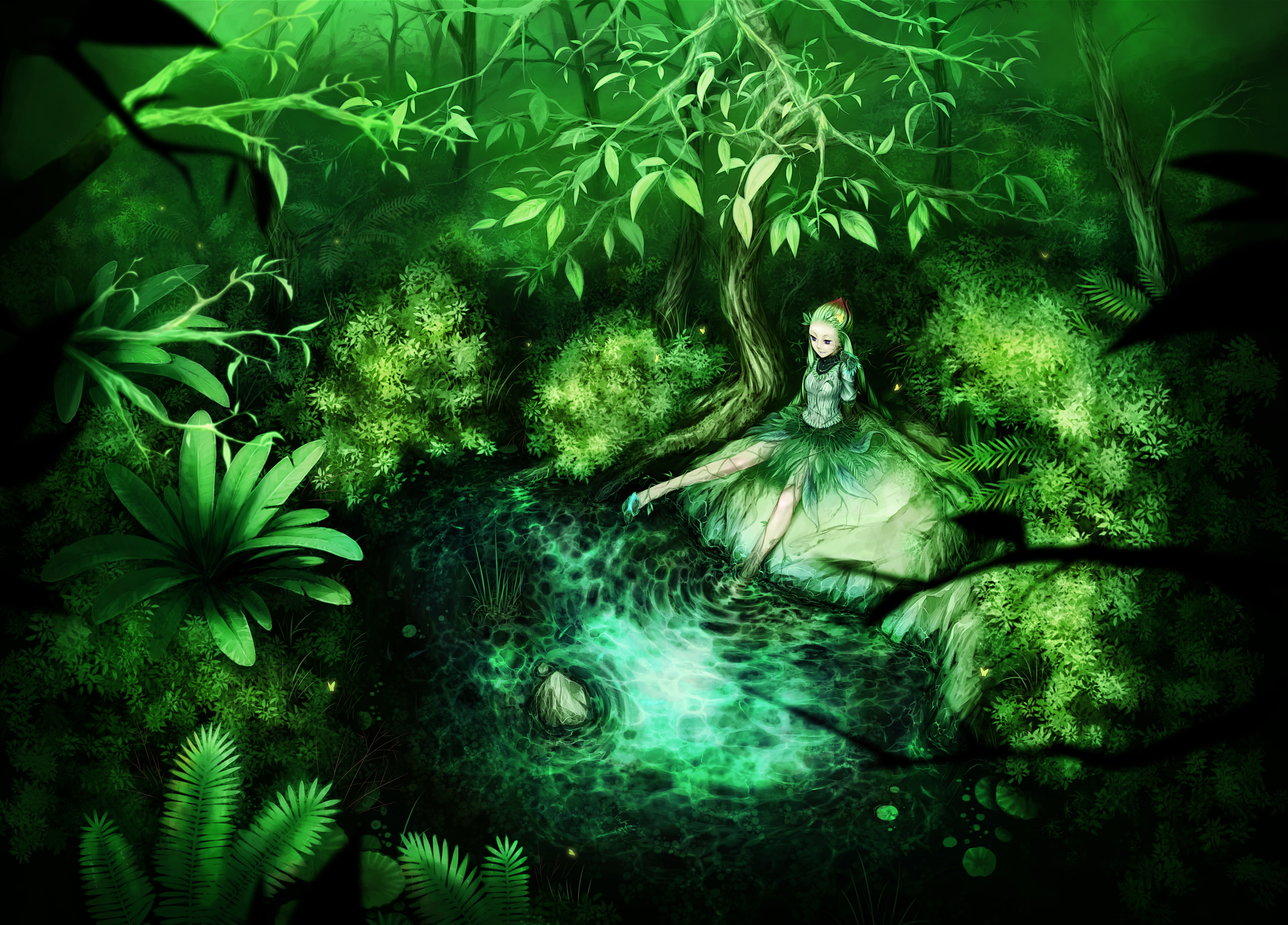 green fantasy background