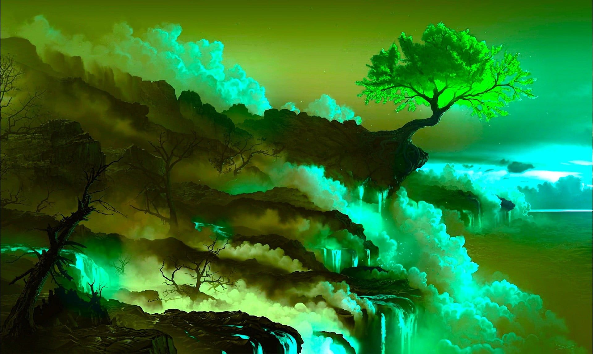 Green Digital Art Wallpaper Free Green Digital Art Background