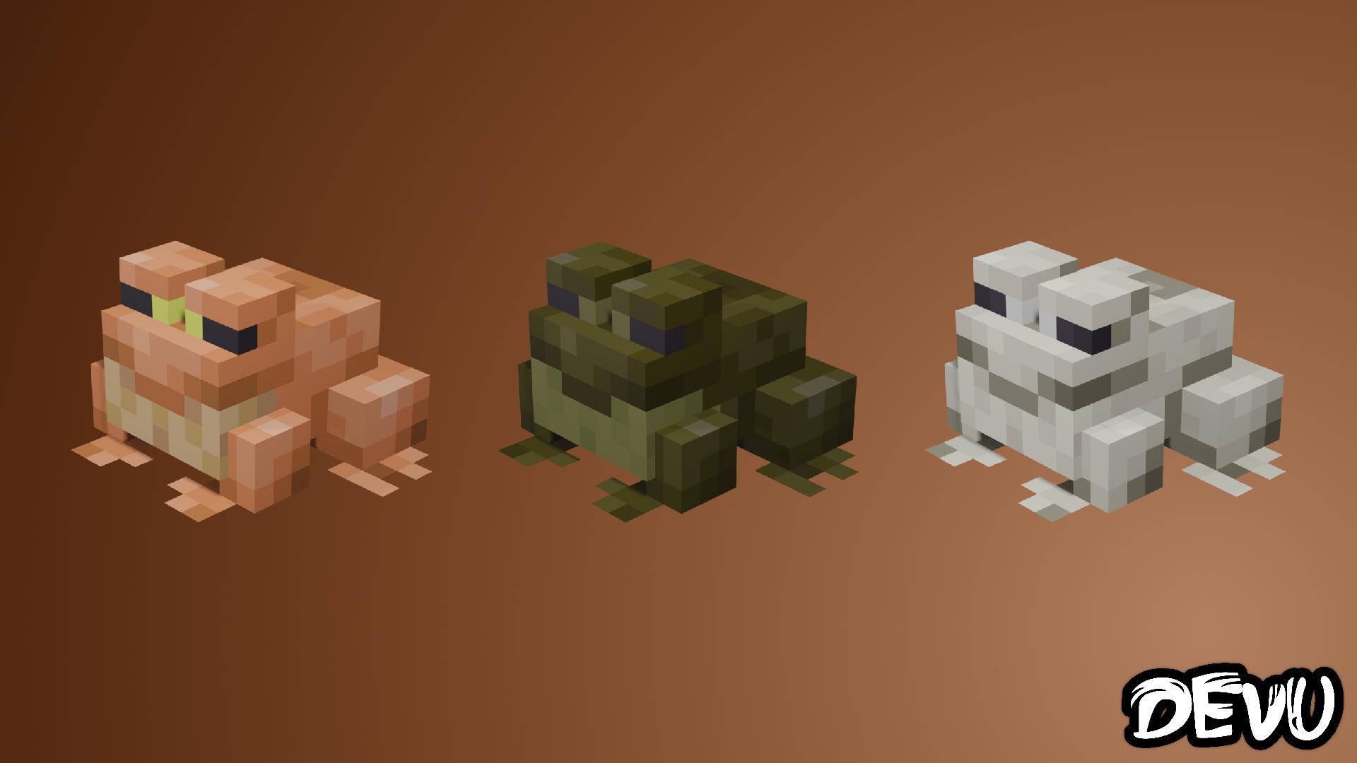 I recreated 1.19 Frogs and put them in some situations