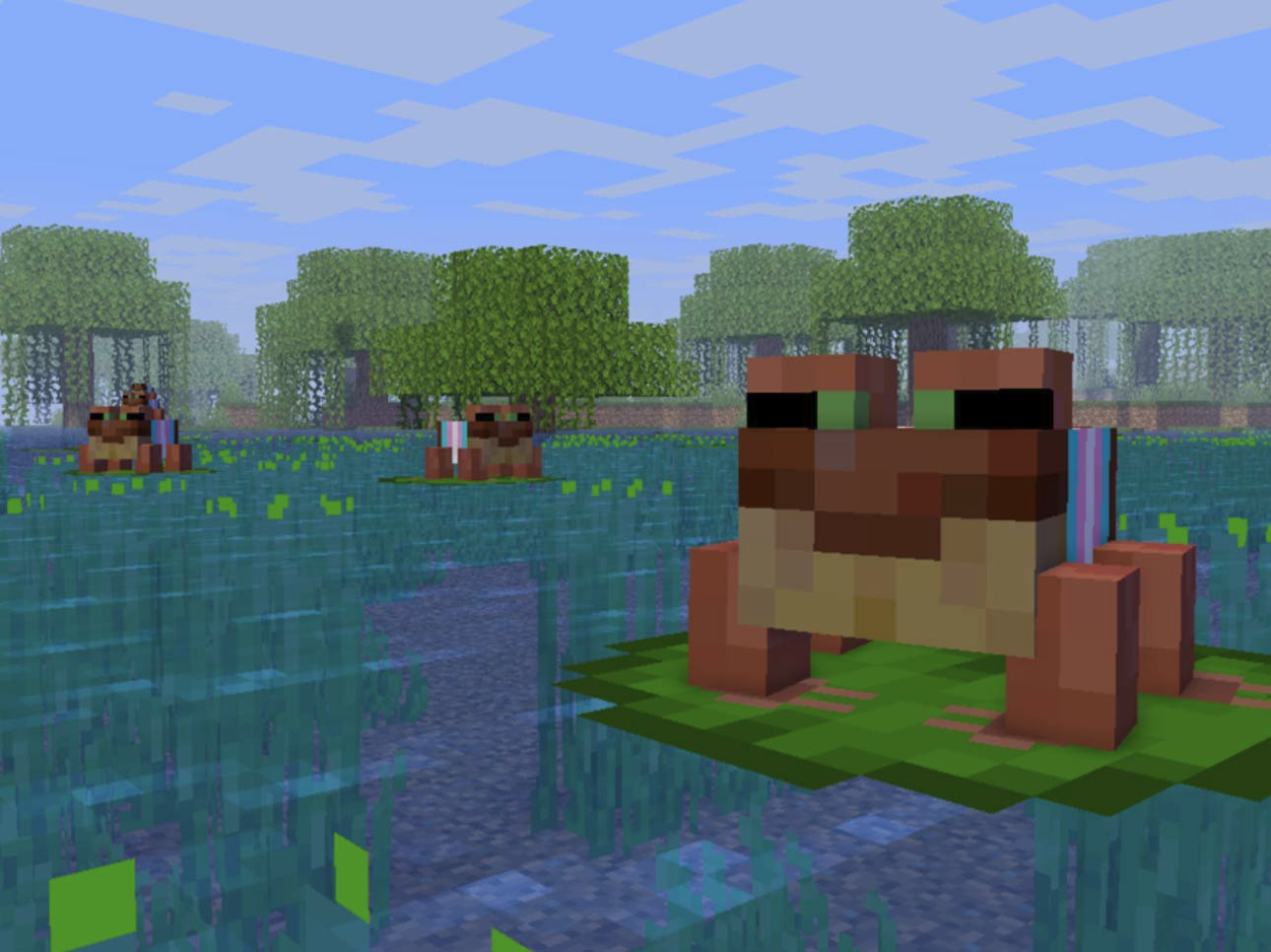 Mojang hasn't given us a frog snapshot yet, so I painstakingly recreated them, with a twist