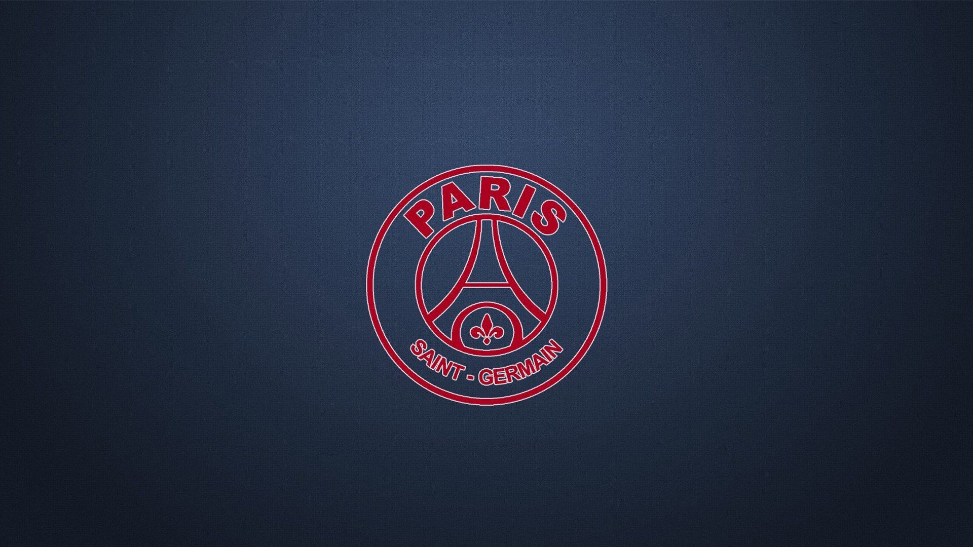 Paris Saint Germain Red Logo Blue Background HD PSG Wallpaper