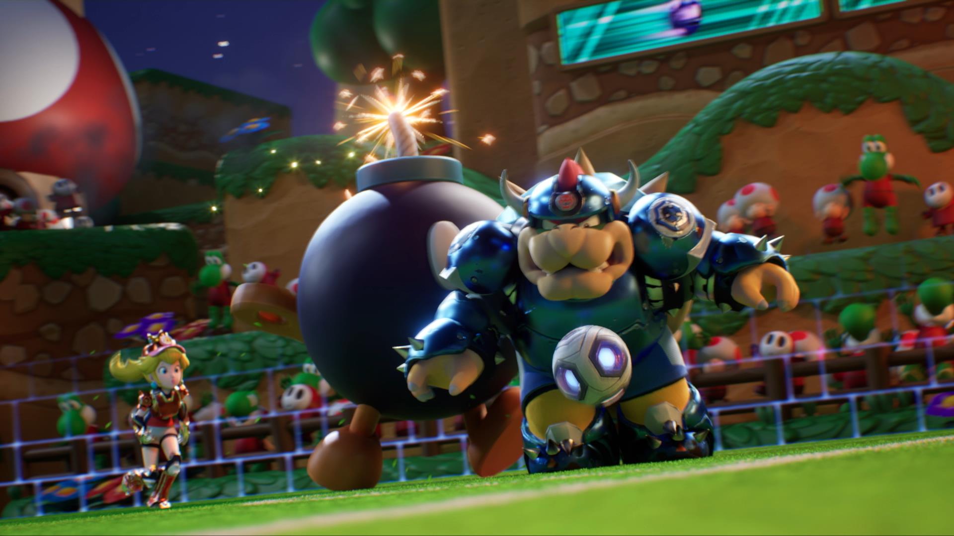 Mario Strikers: Battle League boxart, screenshots