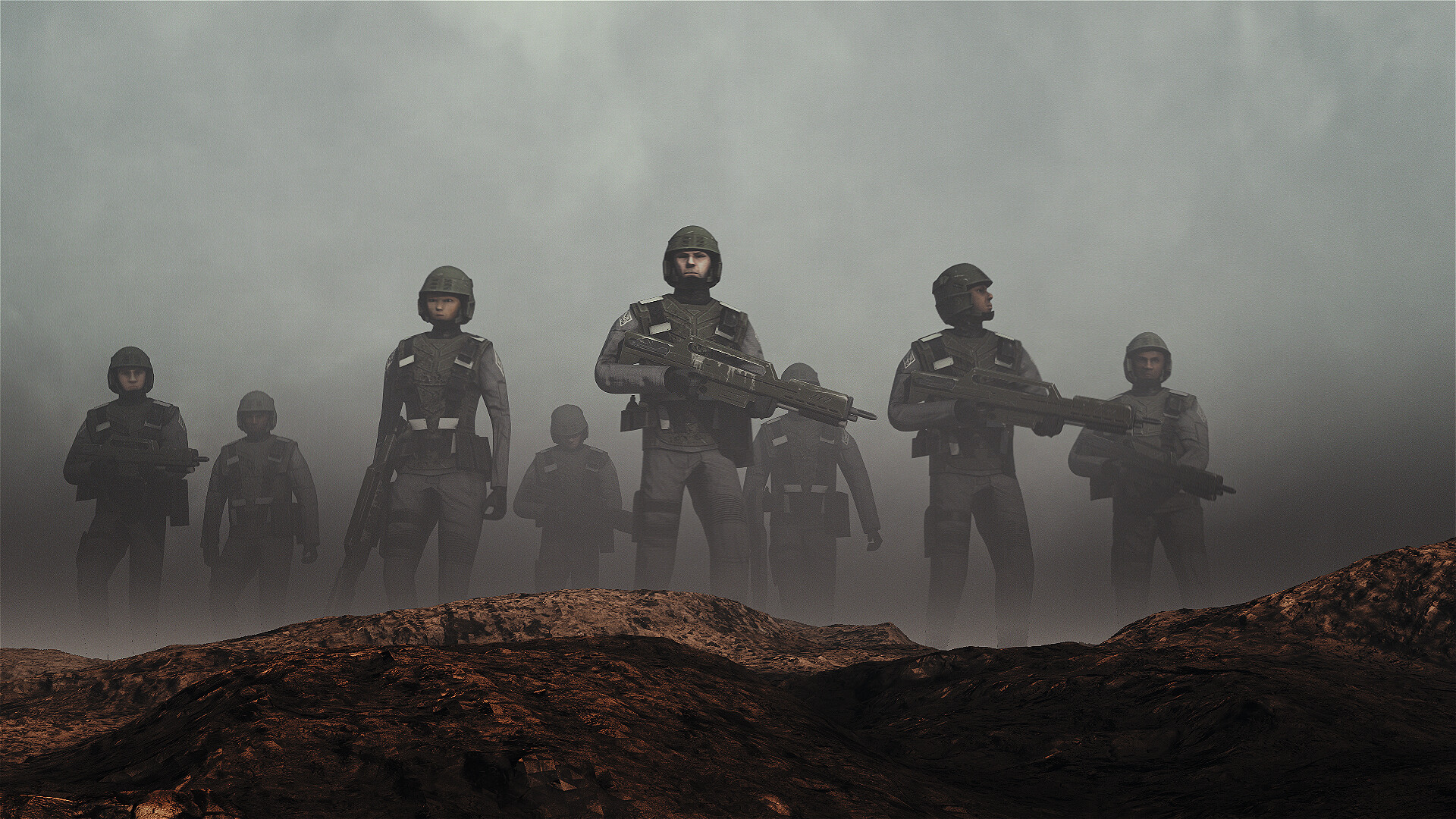 Starship Troopers Terran Command scenes assembly, animation and render for game trailer