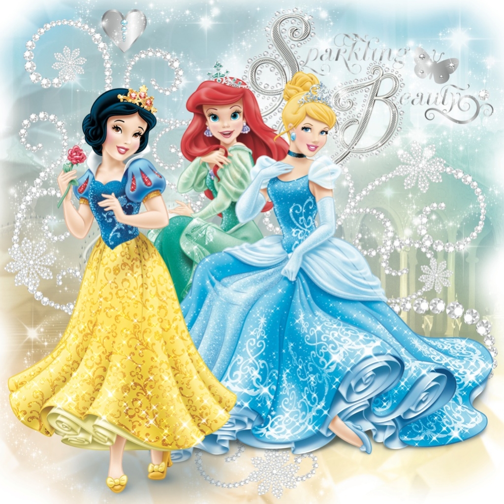 Walt Disney Image Snow White, Ariel & Cinderella Princess Photo