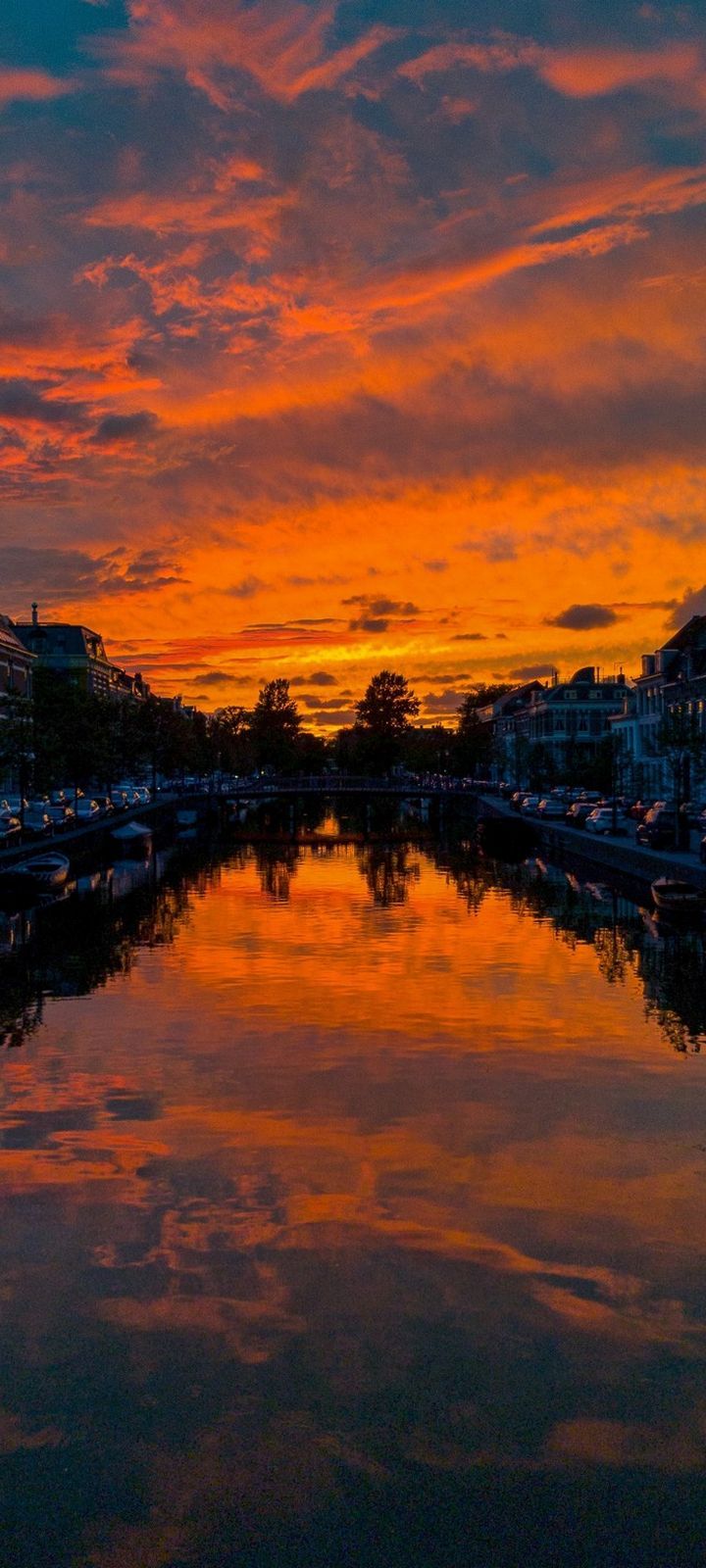 River Sunset Canal Wallpaper - [720x1600]. Wallpaper wa, Sunset, Wallpaper