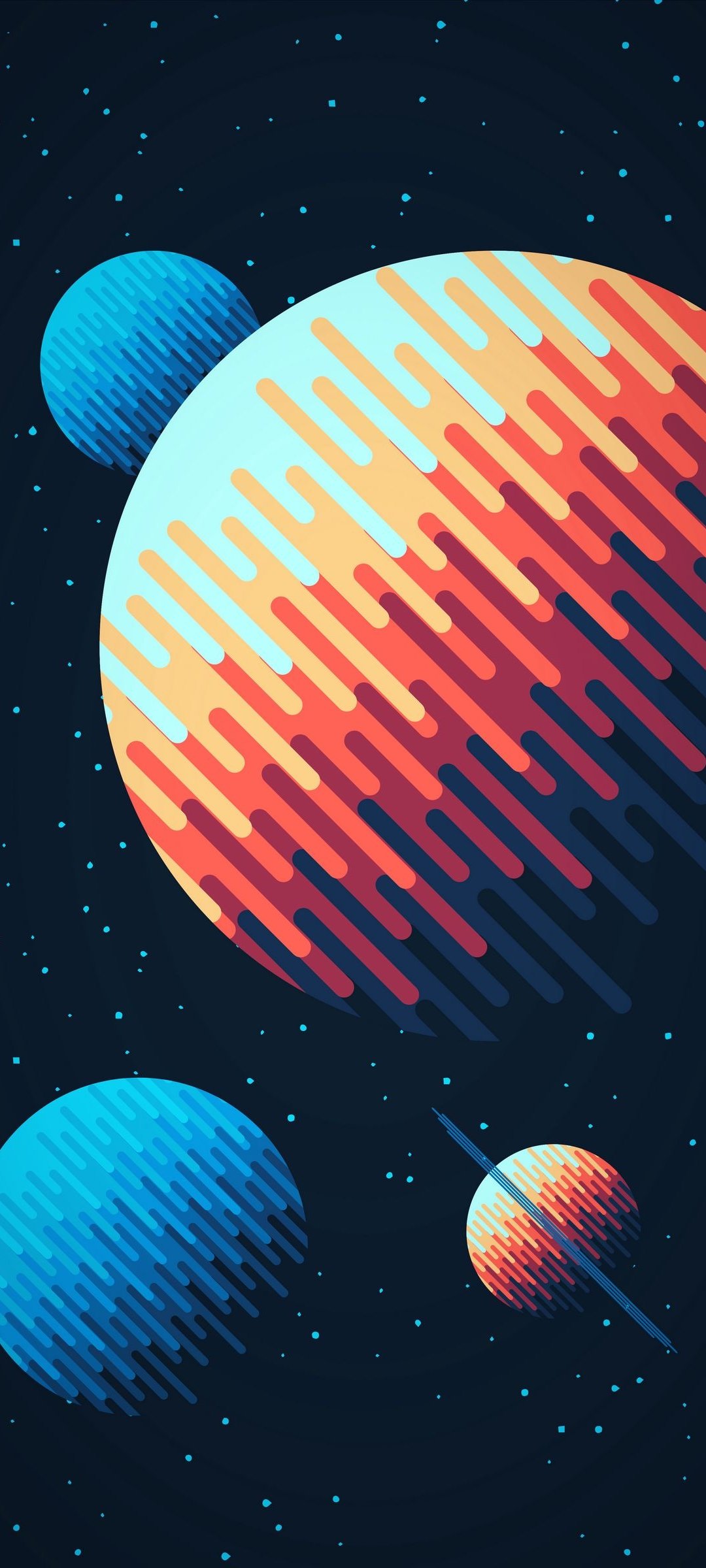 Vector Space Planet Wallpaper