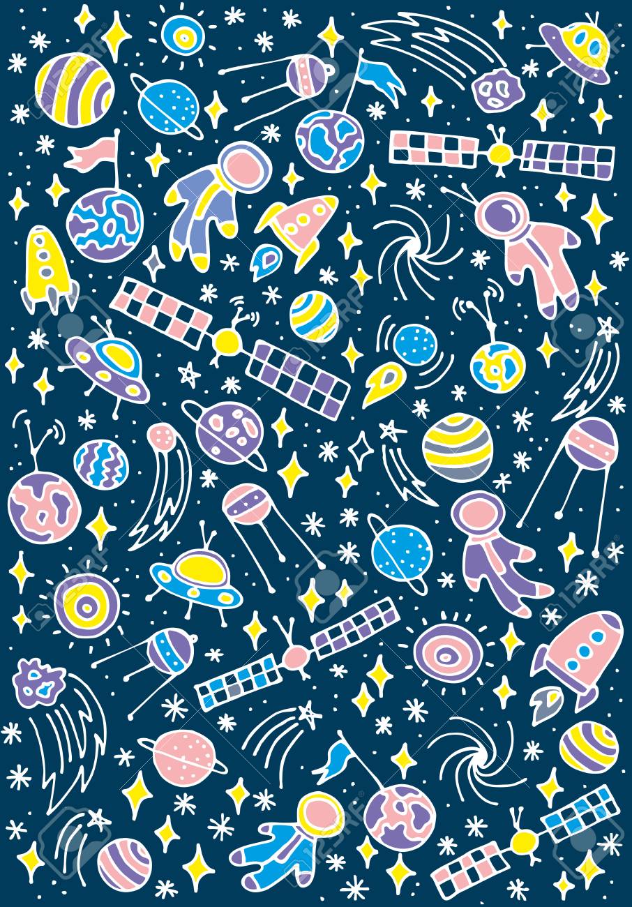 Free download Doodle Space Elements Vector Illustration With Hand Drawn Doodle [906x1300] for your Desktop, Mobile & Tablet. Explore Space Doodles Wallpaper. Space Wallpaper, Wallpaper Space, Background Space
