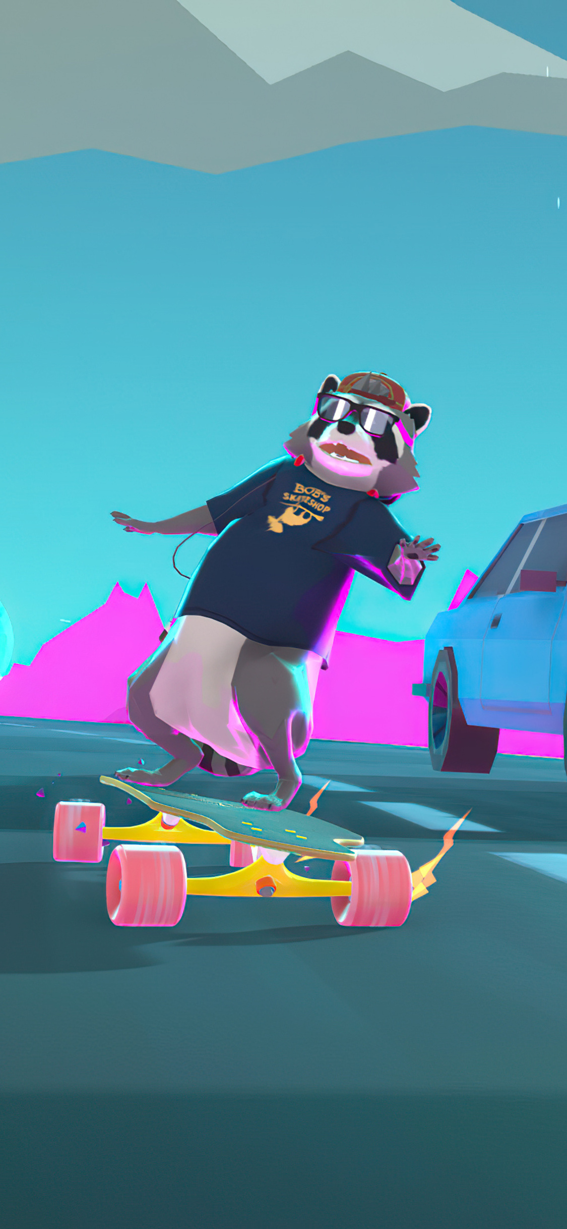 Tanuki Sunset Skateboard Rider 4k iPhone XS, iPhone 10, iPhone X HD 4k Wallpaper, Image, Background, Photo and Picture