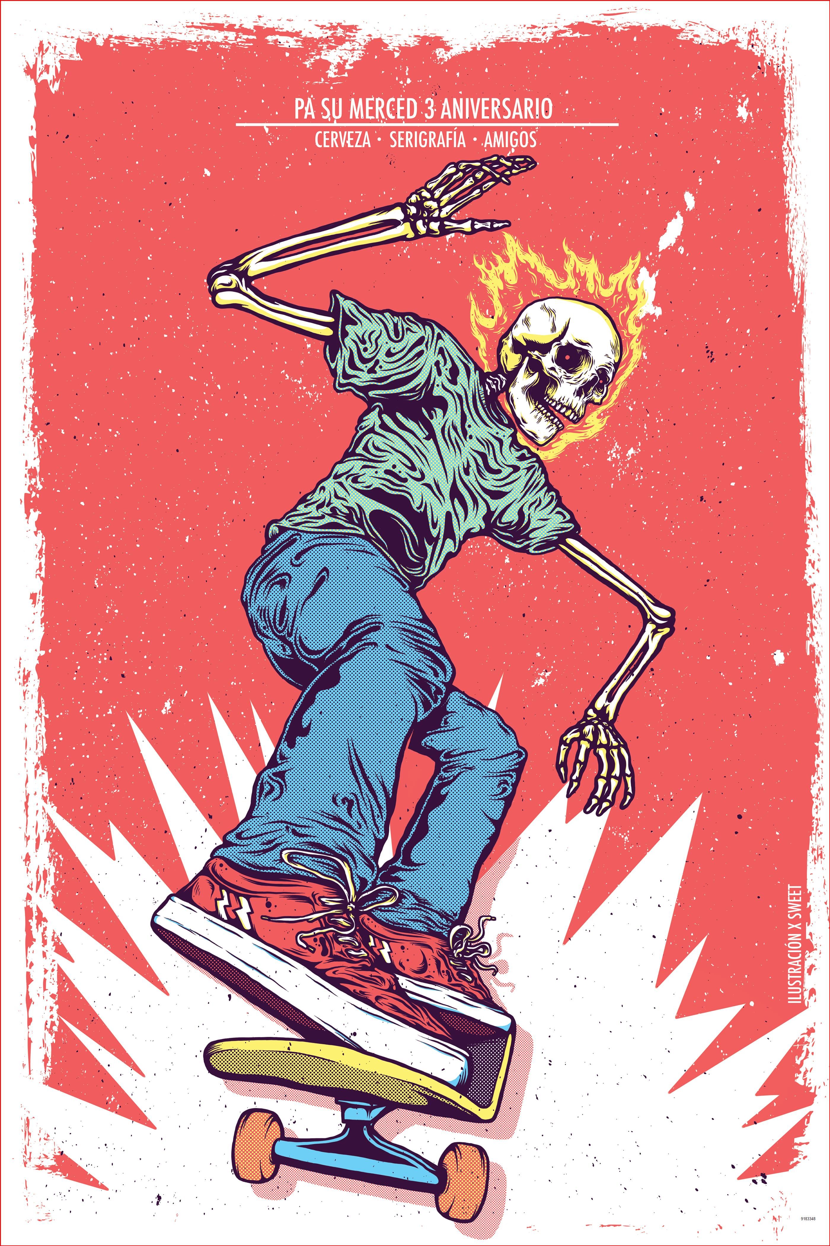 Retro Skateboard Wallpaper