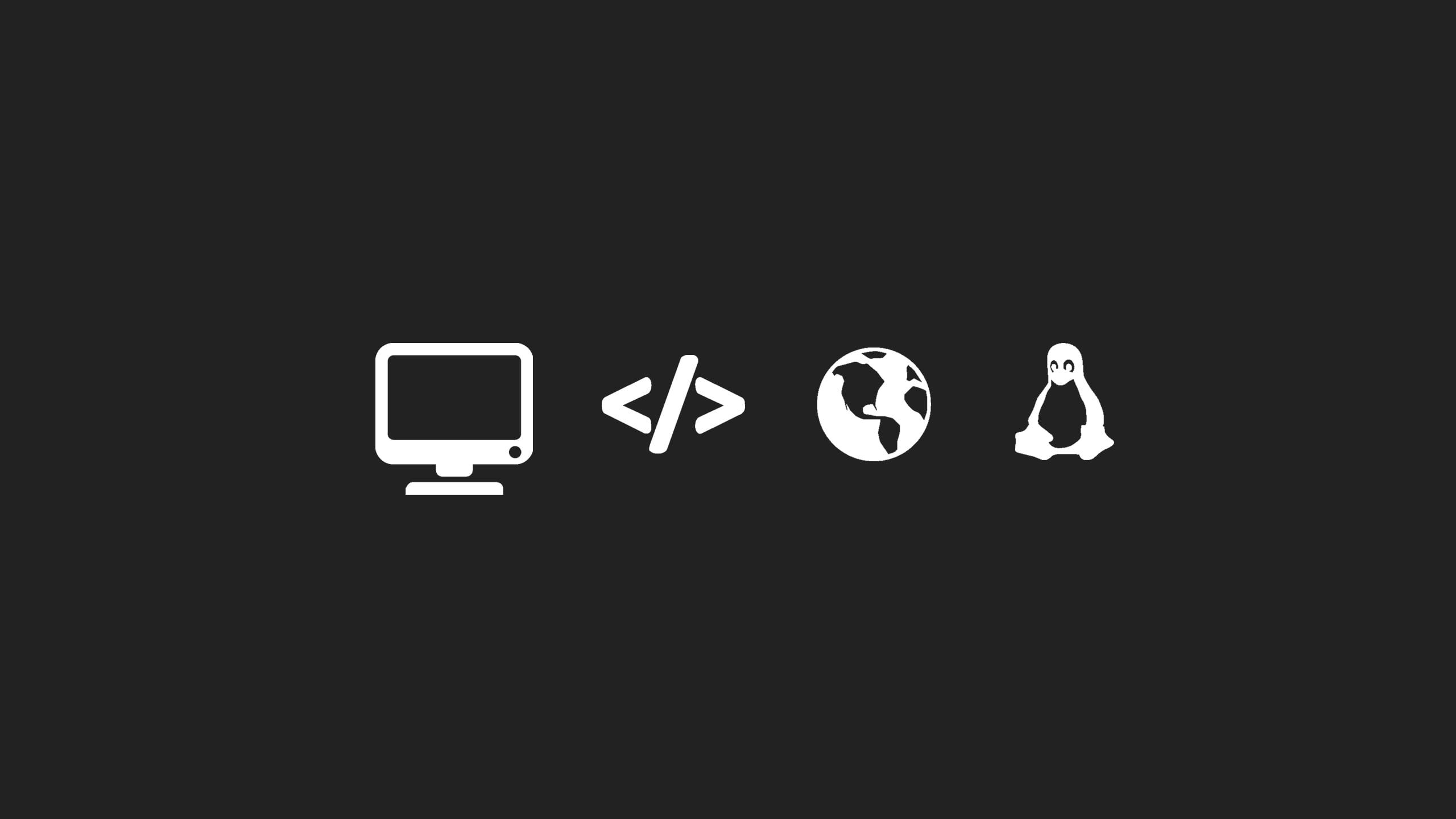 white computer monitor, earth, and penguin clip art #computer #Minimalism #code #linux #monitor #Internet #Linux #code K #w. Linux, Coding, Technology wallpaper