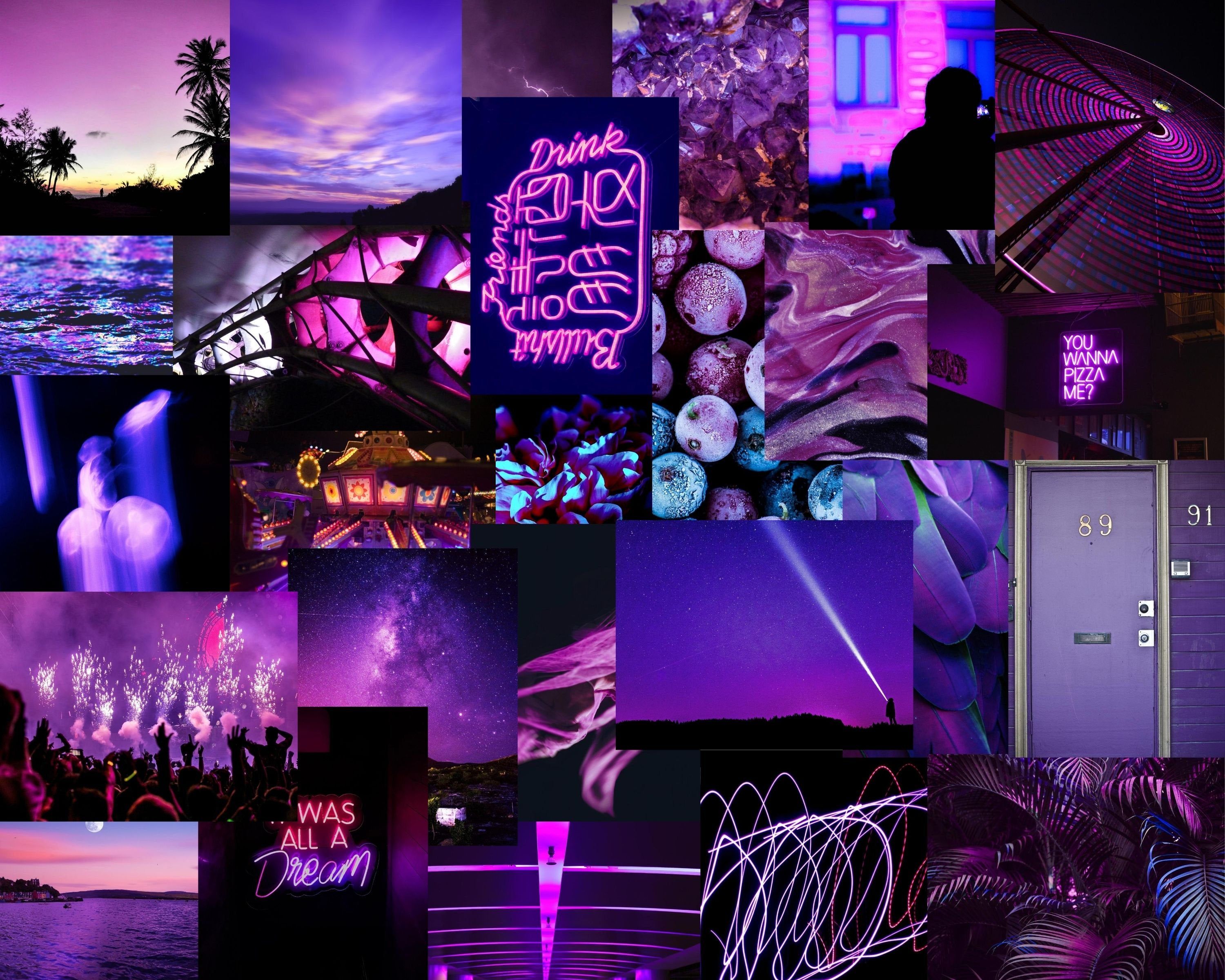Purple Baddie Aesthetic Picture For Wall