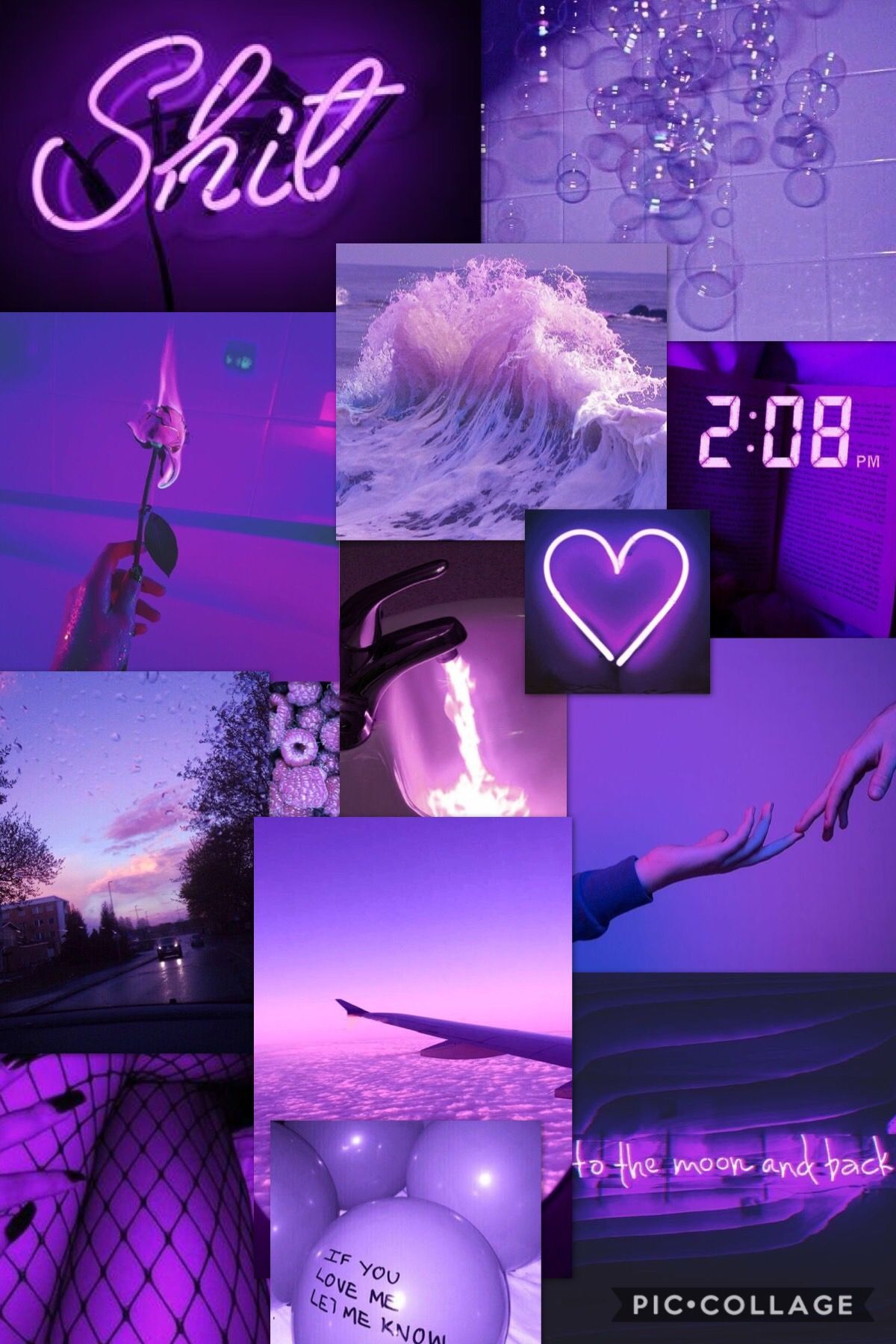 Purple Aesthetic Collage Wallpaper Free Purple Aesthetic Collage Background
