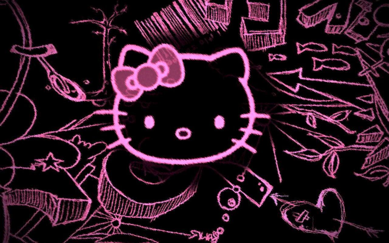 Hello Kitty Wallpaper for mobile phone, tablet, desktop computer and other devices HD and 4K wallp. Hello kitty wallpaper hd, Emo wallpaper, Hello kitty wallpaper
