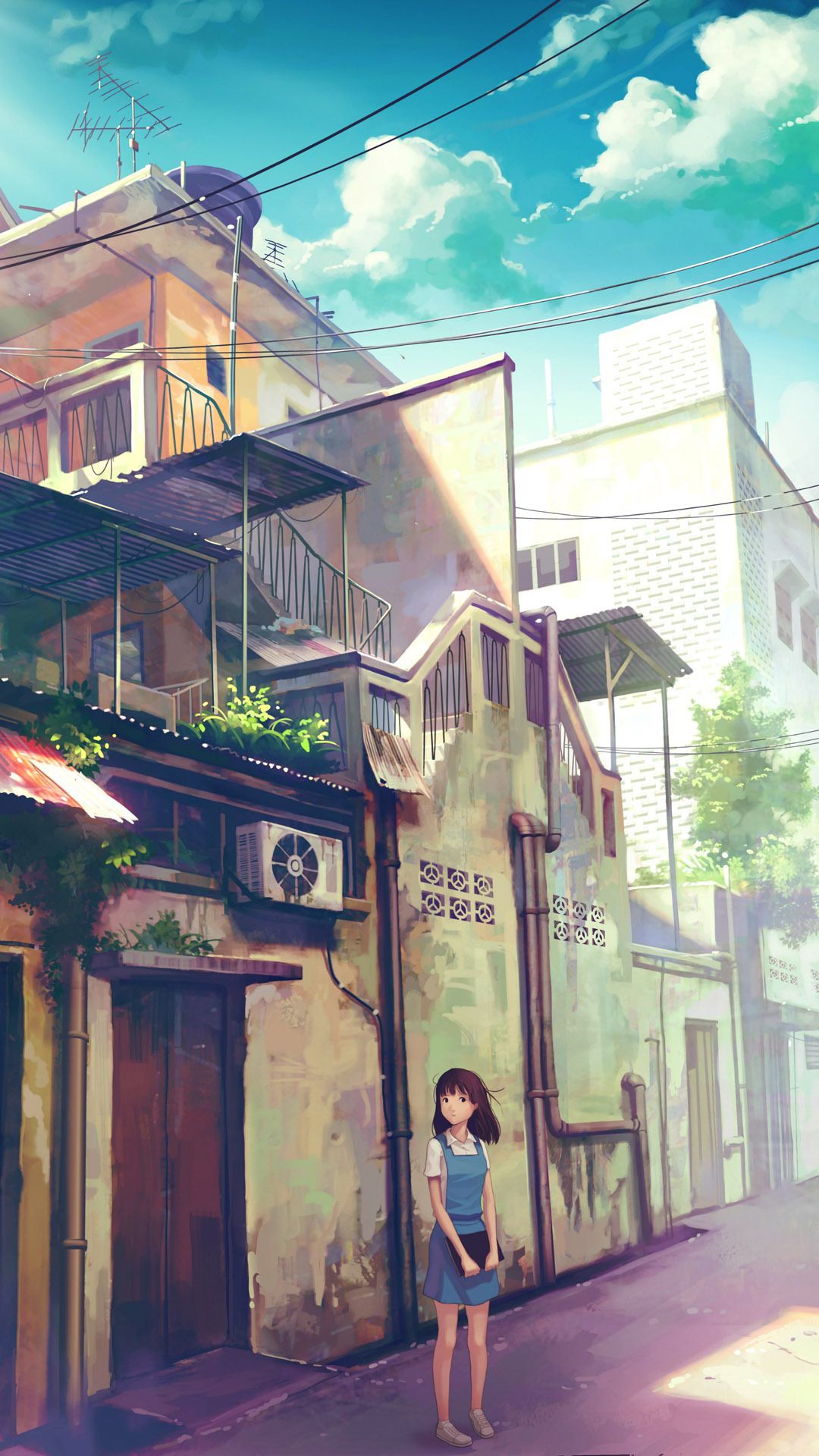 LOFI Street, Houses, Anime Manga Style Background Wallpaper Design,  Illustration, Generative AI Stock Illustration - Illustration of wire,  pastel: 280189229