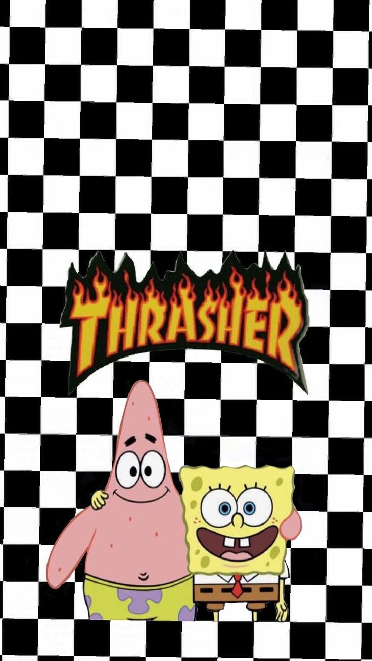 Sponge bob and patrick thrasher wallpaper. Cartoon character picture, Funny iphone wallpaper, Spongebob wallpaper
